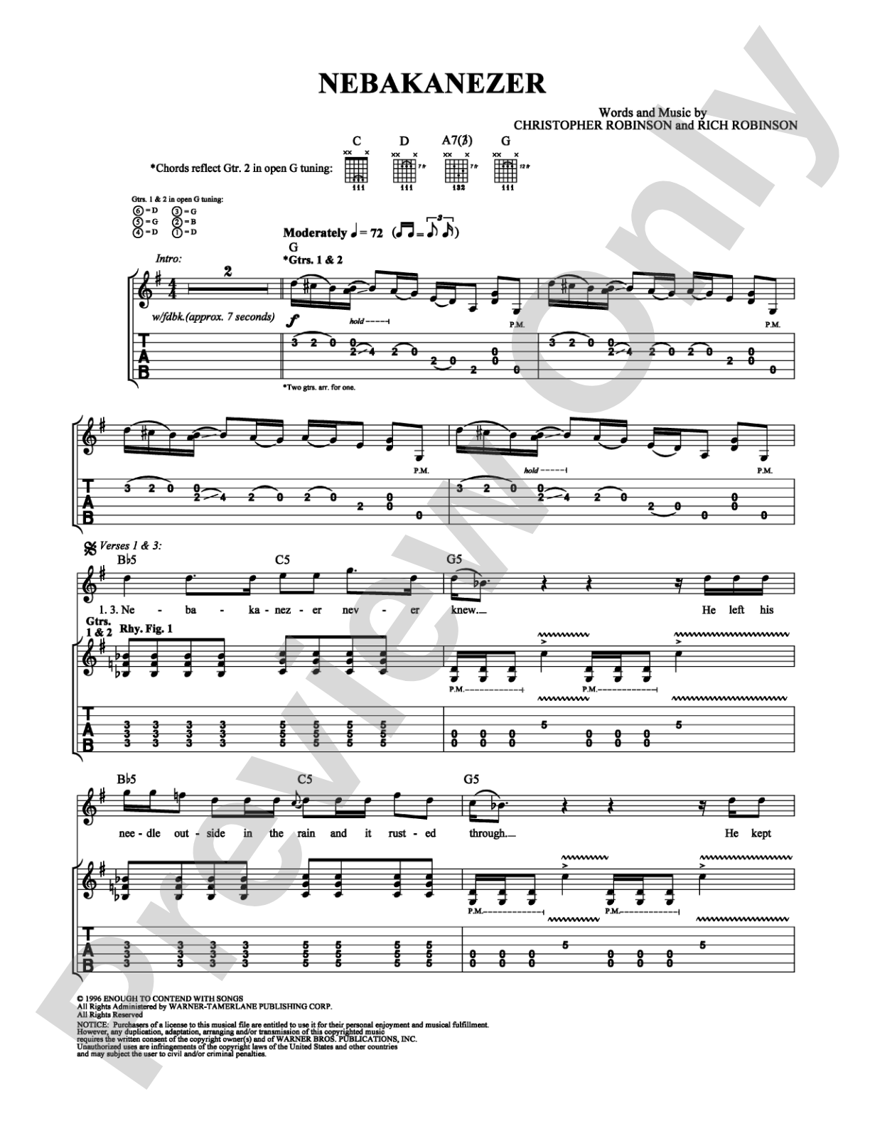 Nebakanezer: Guitar TAB Digital Sheet Music