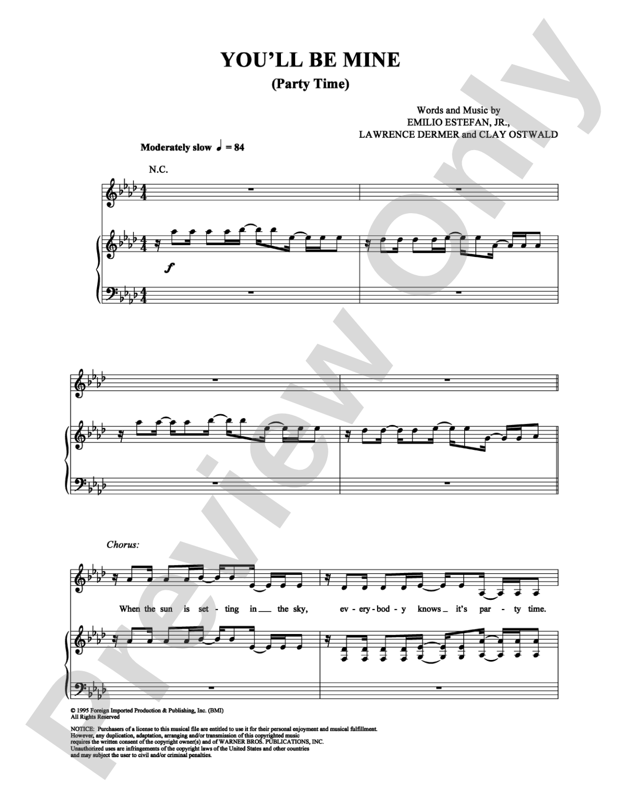 You'll Be Mine (Party Time): Piano/Vocal/Chords Digital Sheet Music