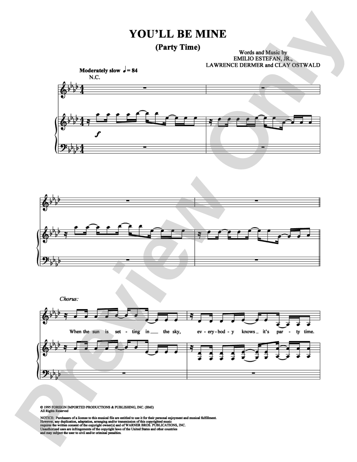 You'll Be Mine (Party Time): Piano/Vocal/Chords Digital Sheet Music