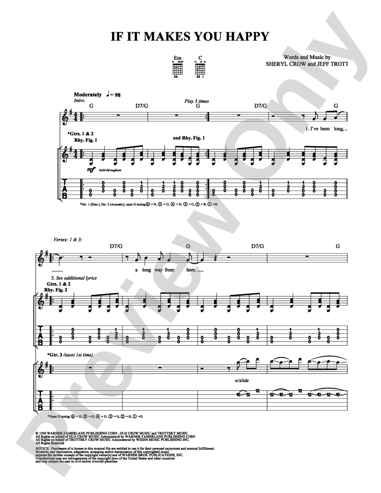If It Makes You Happy: Guitar TAB Digital Sheet Music