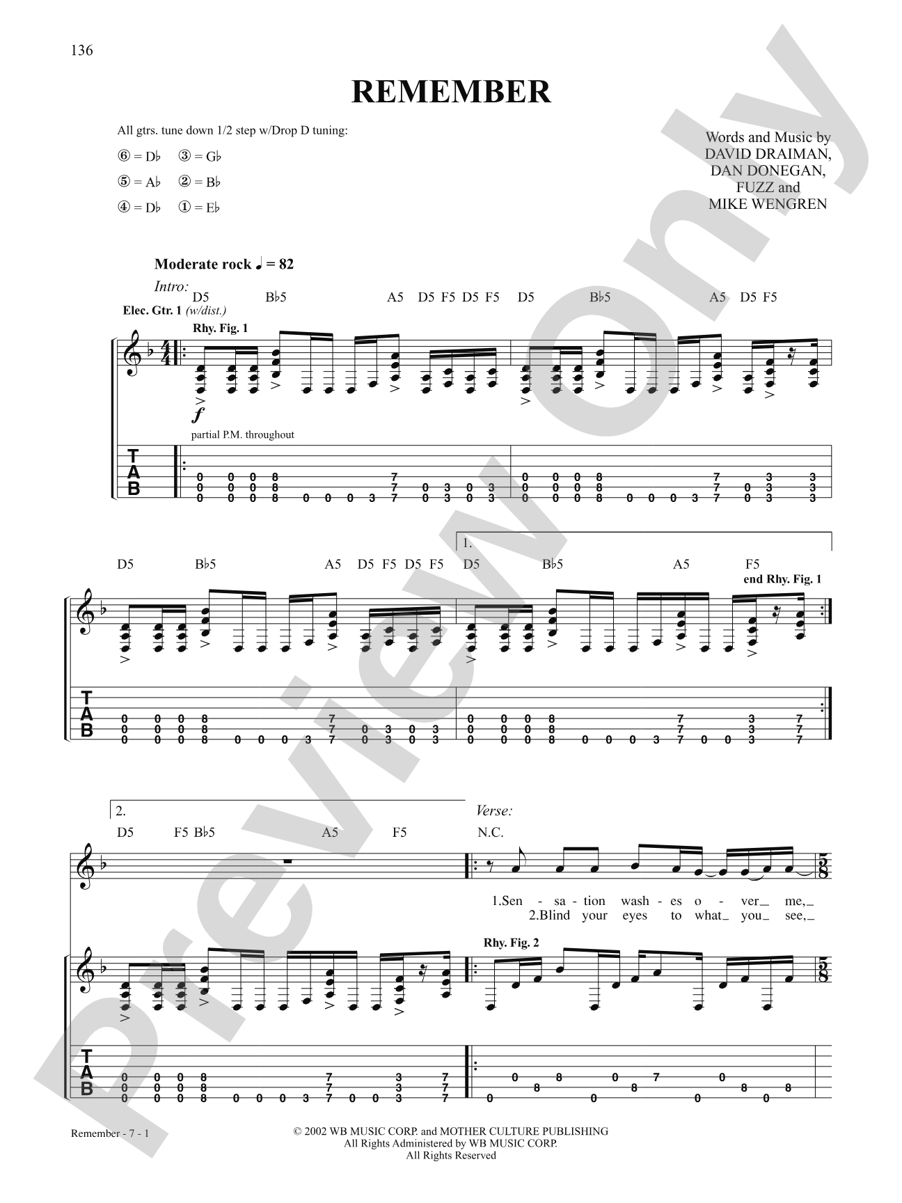 Remember: Authentic Guitar TAB