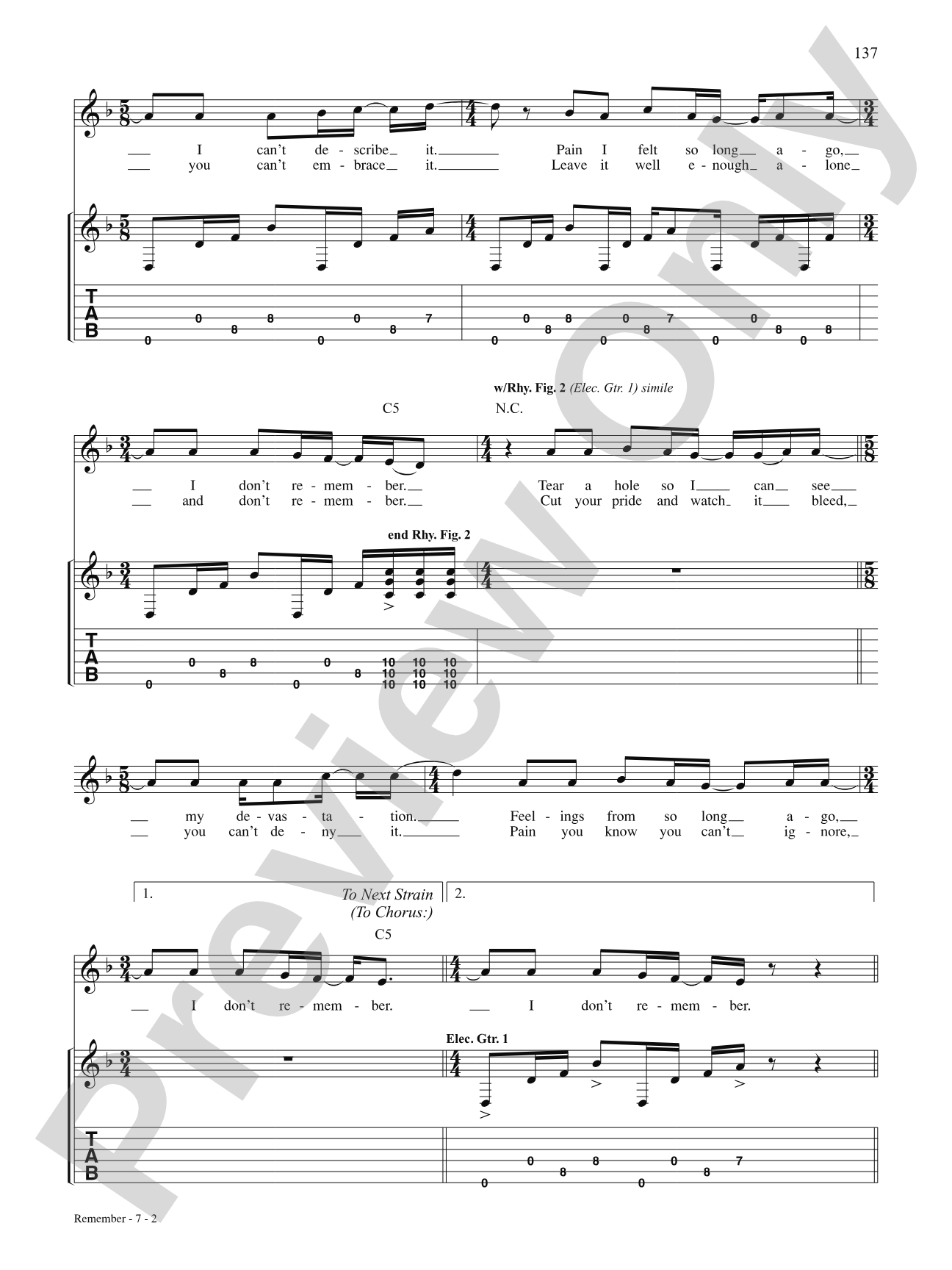 Remember: Authentic Guitar TAB