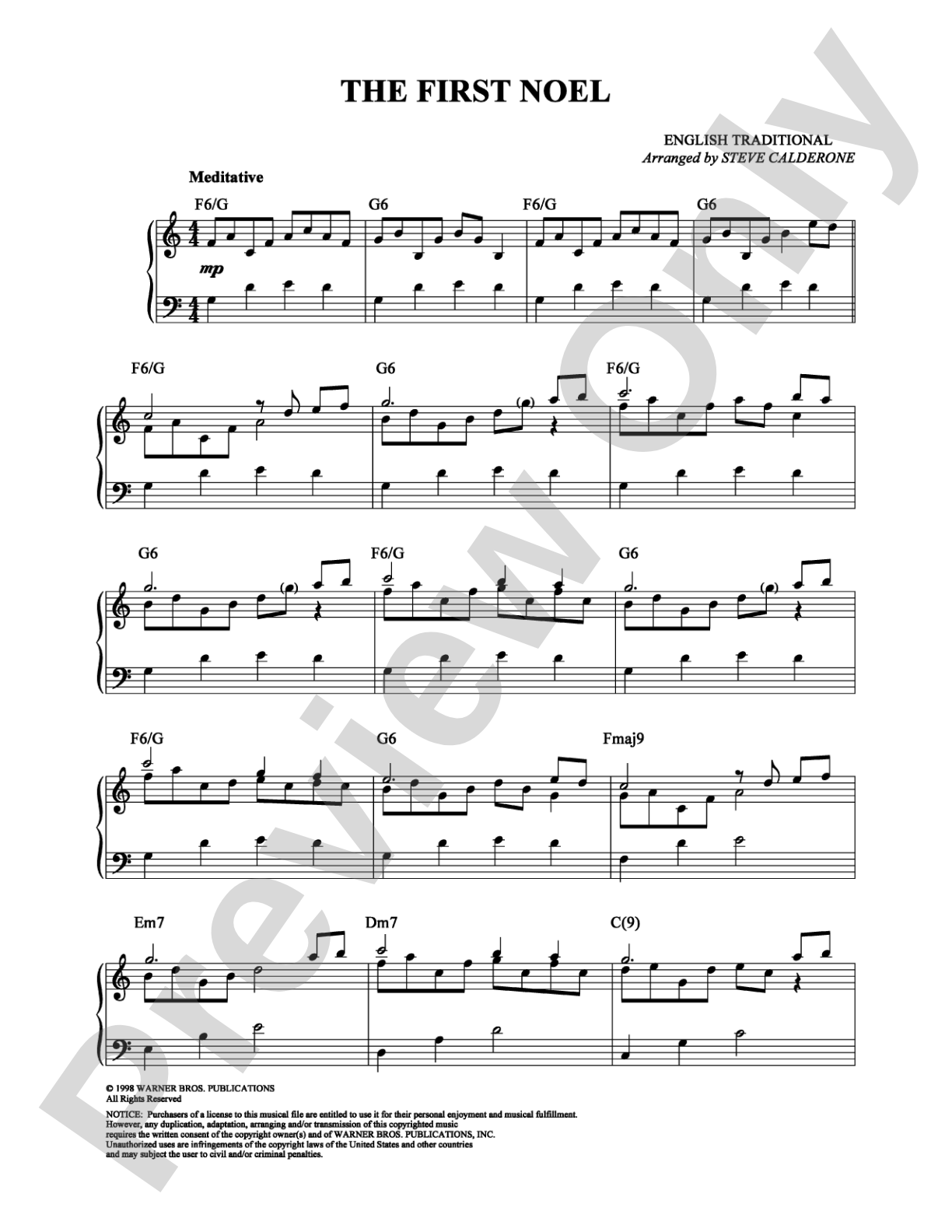 The First Noel: Piano Digital Sheet Music