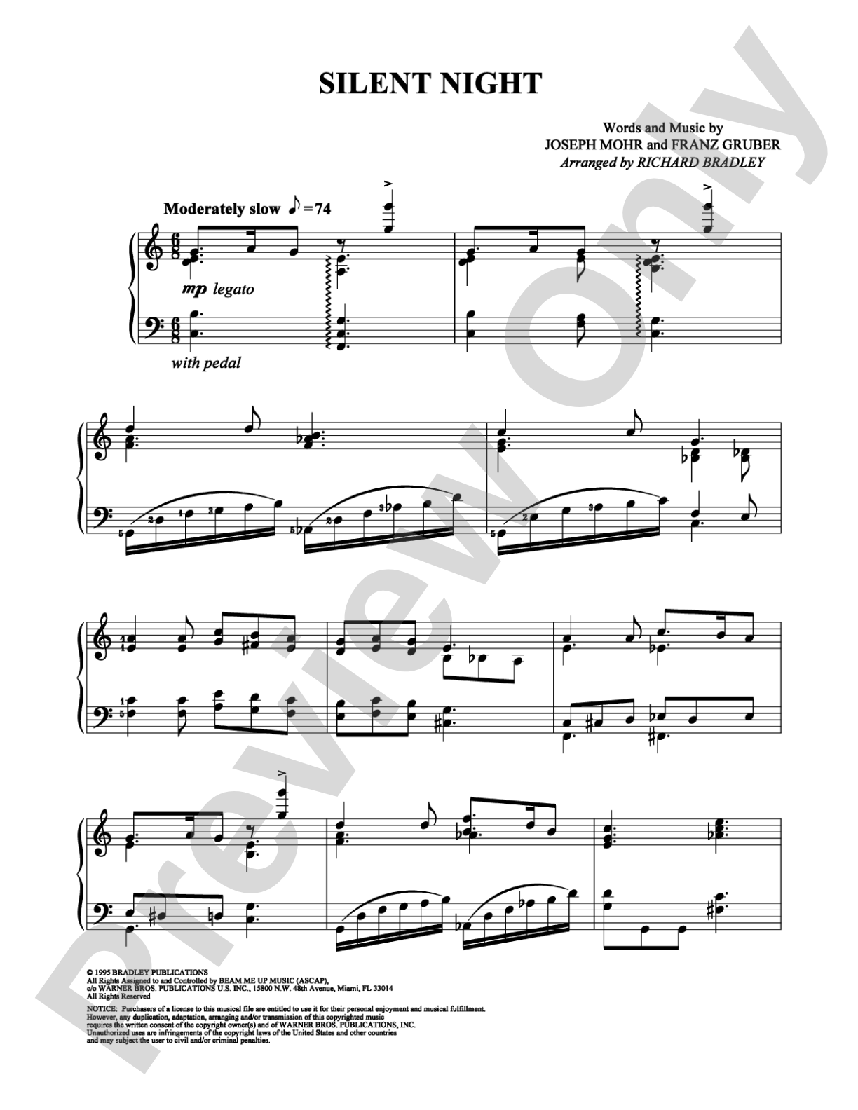 Silent Night: Piano Digital Sheet Music