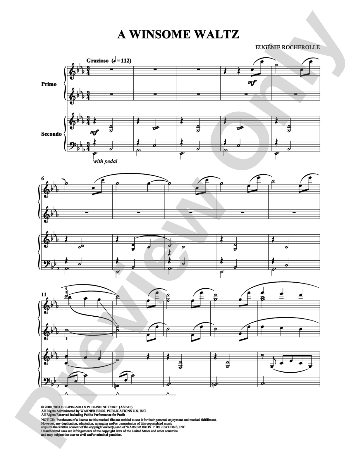 A Winsome Waltz: Piano Duets & Four Hands Digital Sheet Music