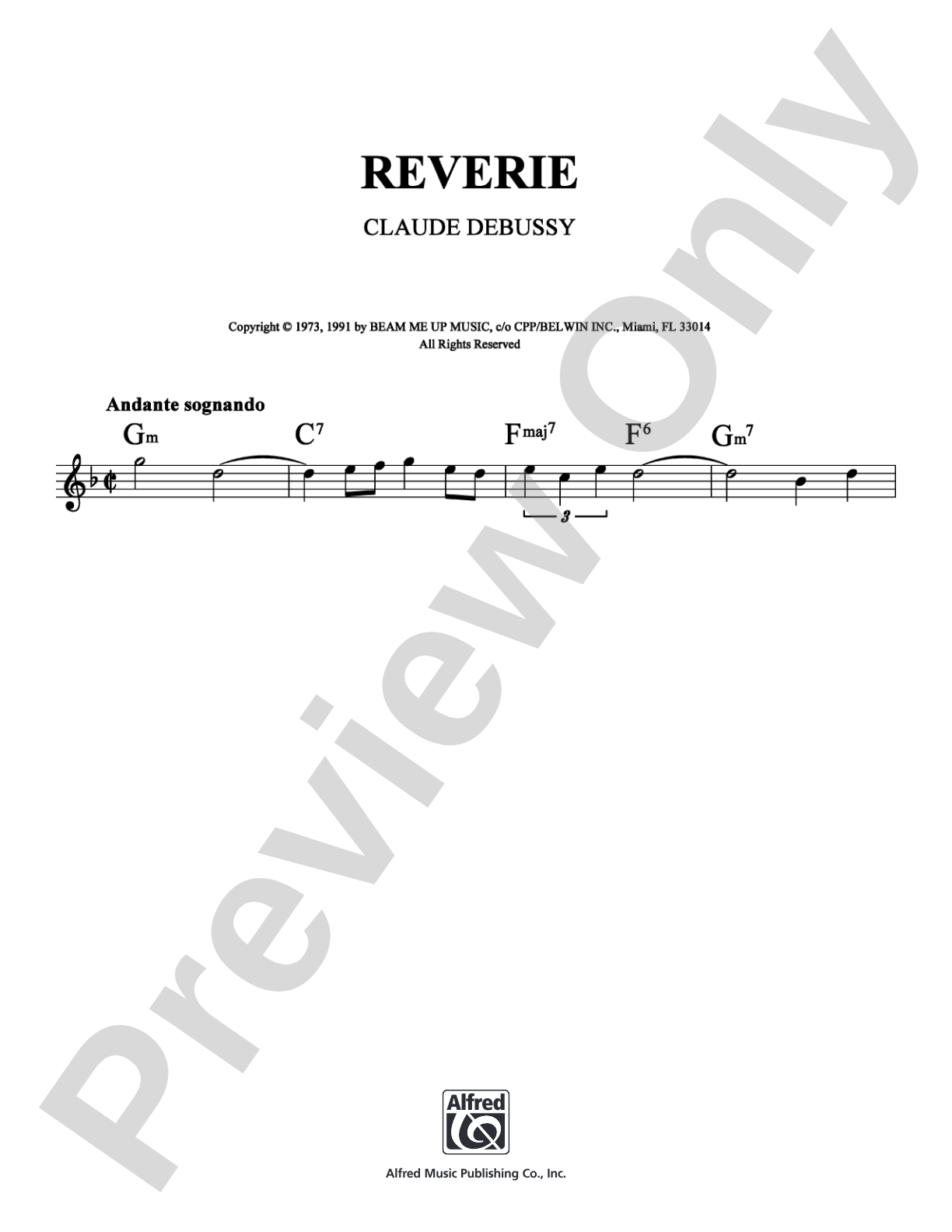 Reverie: Lead Sheet Digital Sheet Music