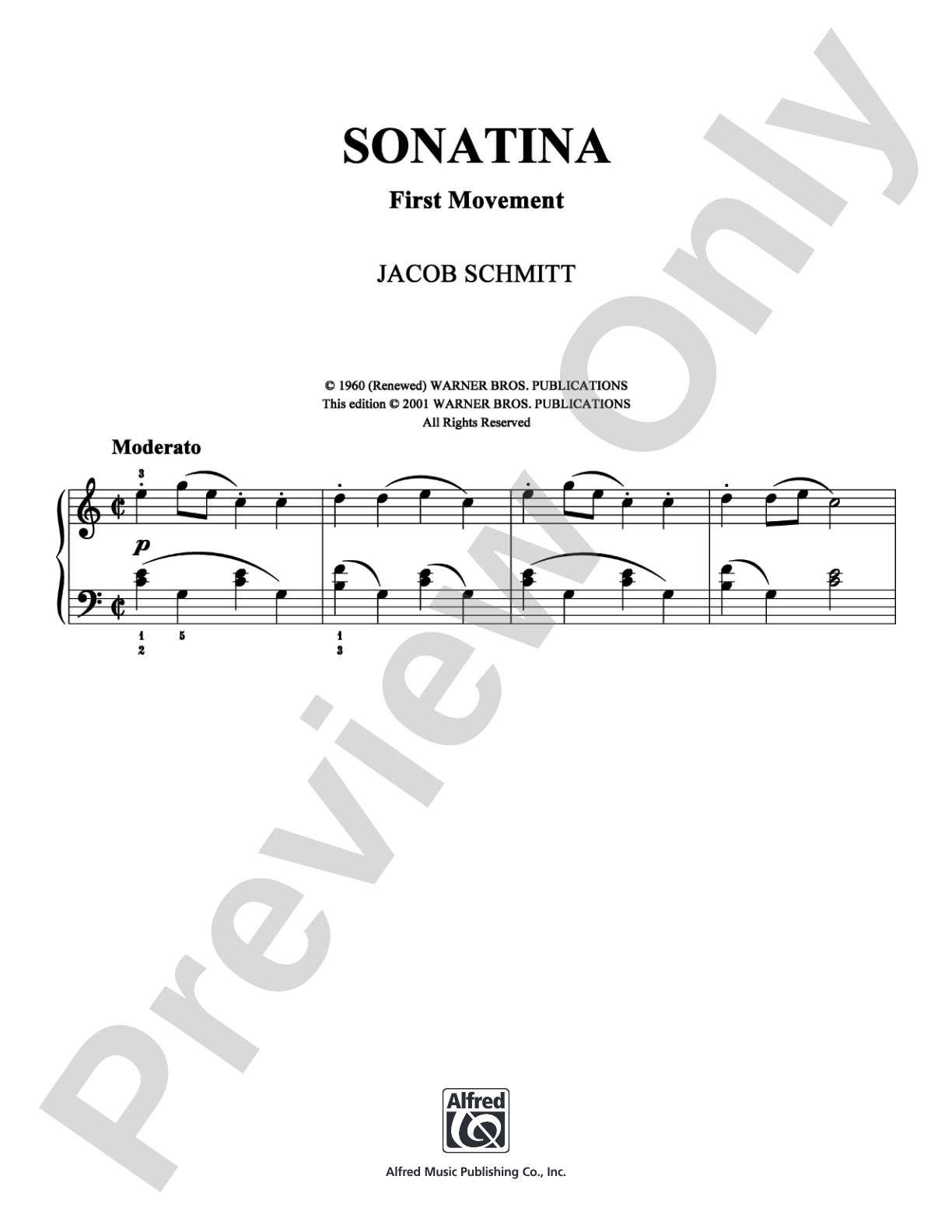 Sonatina: Easy Piano Digital Sheet Music