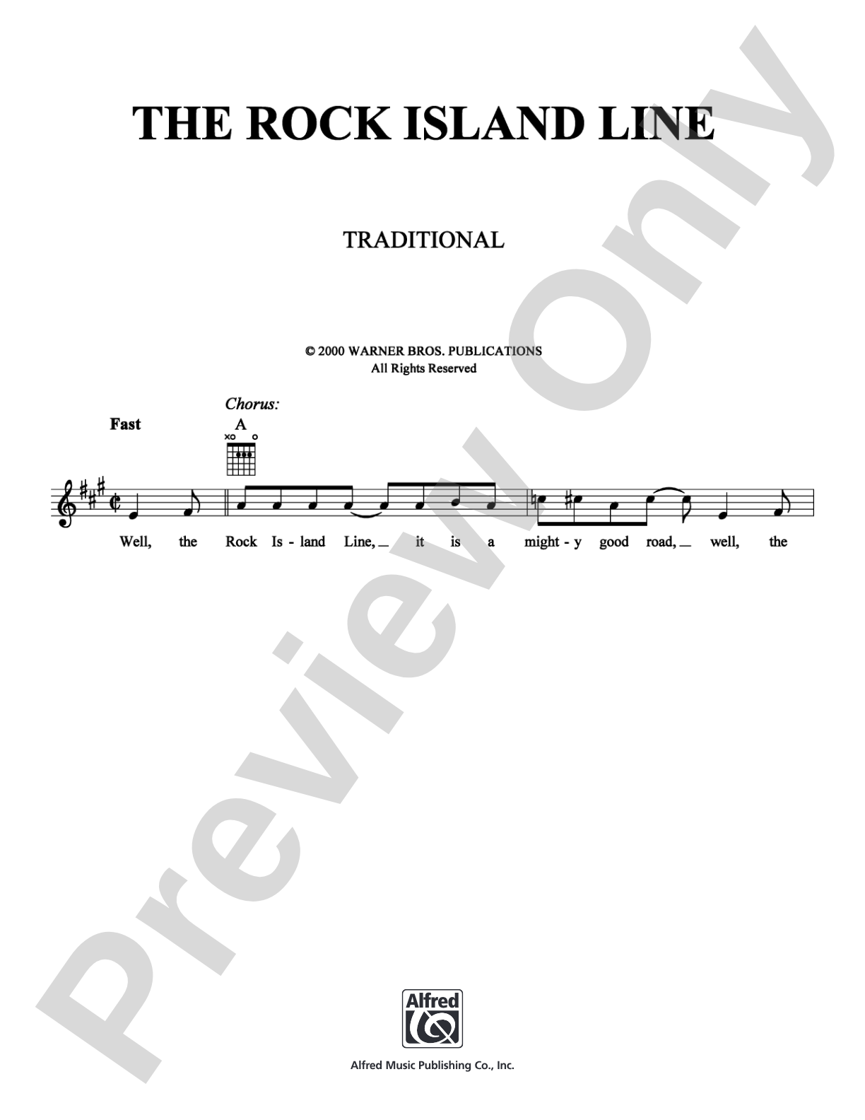 The Rock Island Line: Lead Sheet Digital Sheet Music