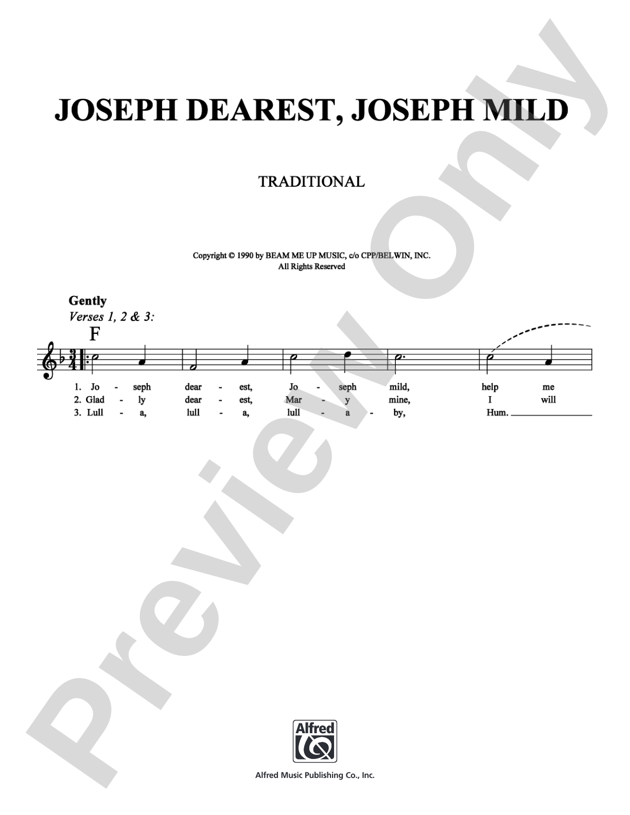 Joseph Dearest, Joseph Mild: Lead Sheet Digital Sheet Music