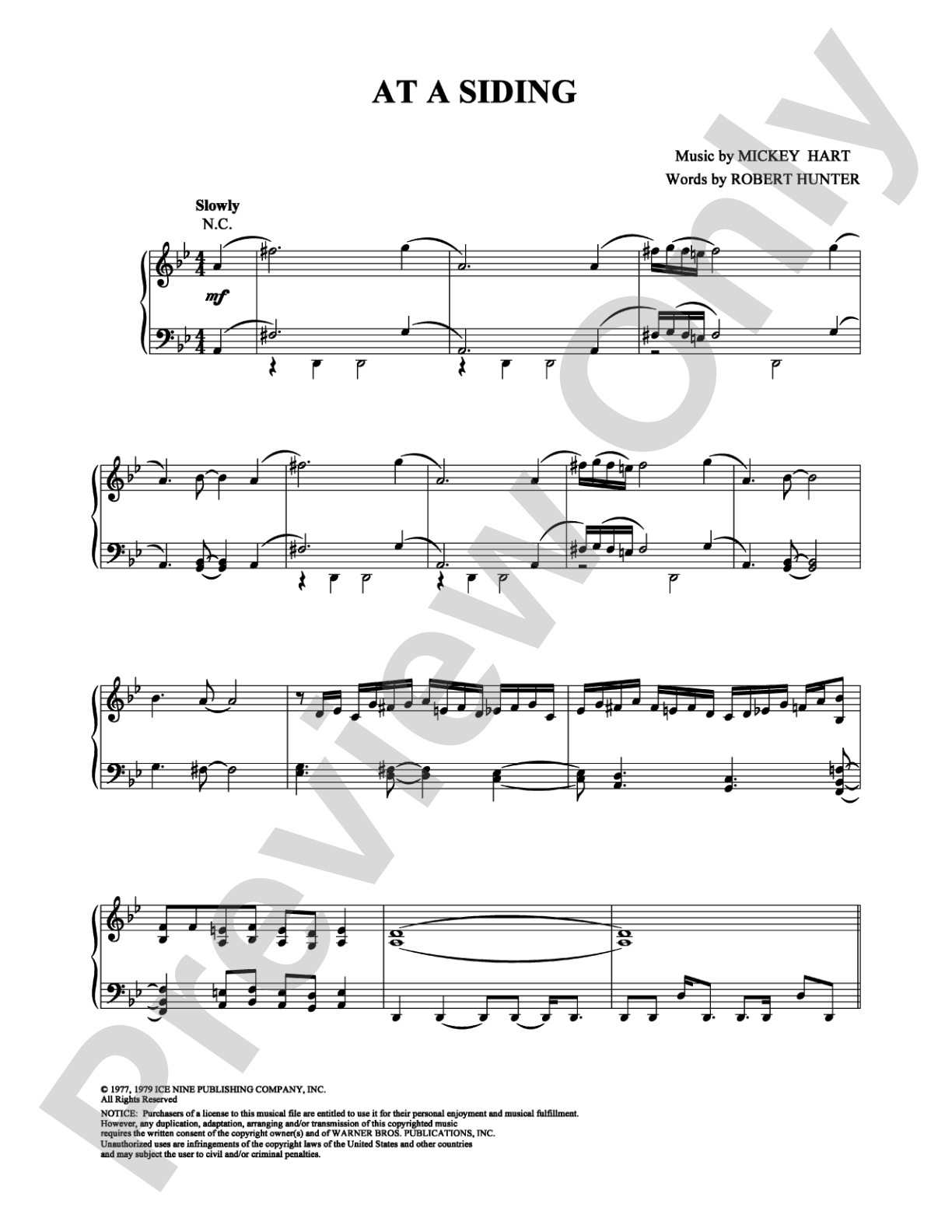 At a Siding: Piano/Vocal/Chords Digital Sheet Music