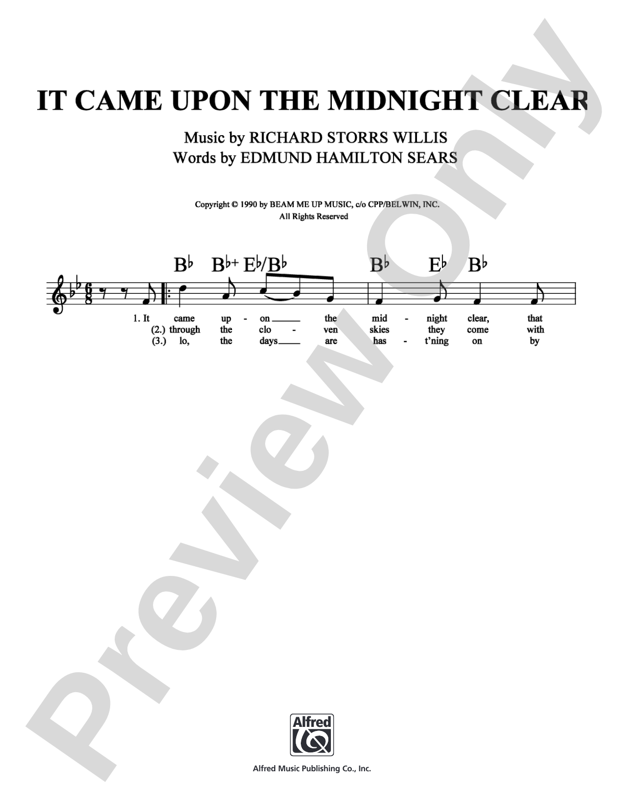 It Came Upon the Midnight Clear: Lead Sheet Digital Sheet Music
