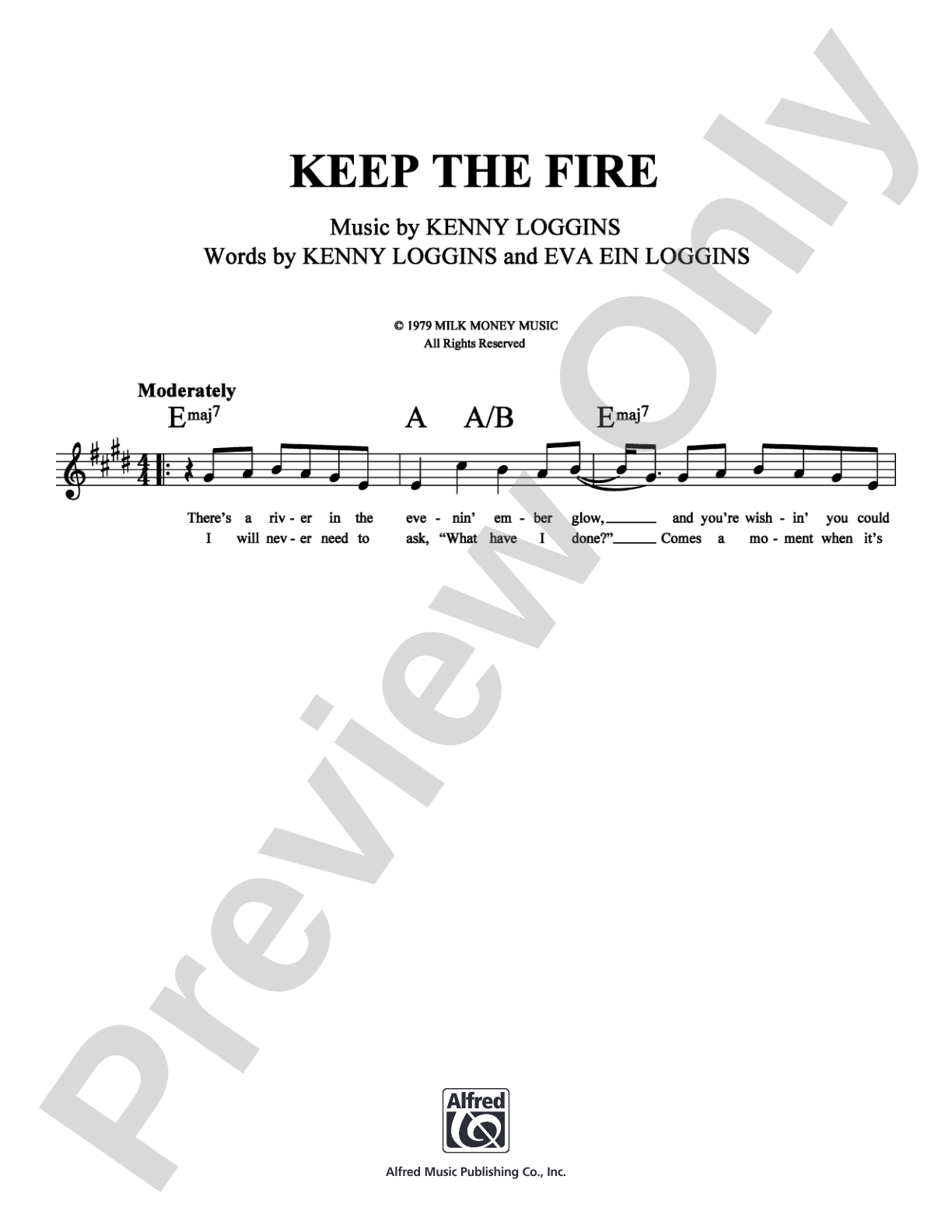 Keep the Fire: Lead Sheet Digital Sheet Music