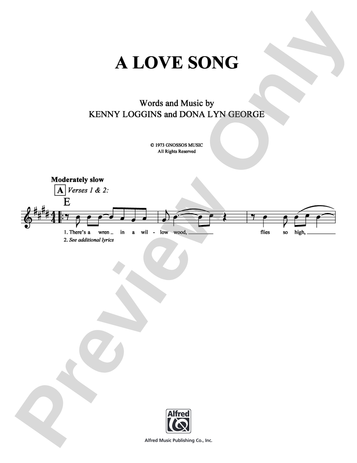 A Love Song: Lead Sheet Digital Sheet Music