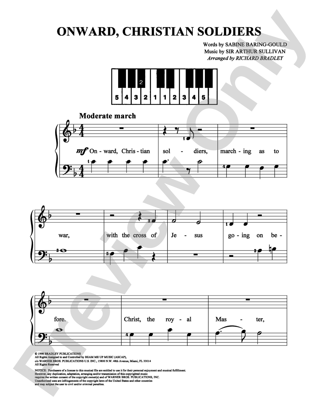 Onward, Christian Soldiers: Easy Piano Digital Sheet Music