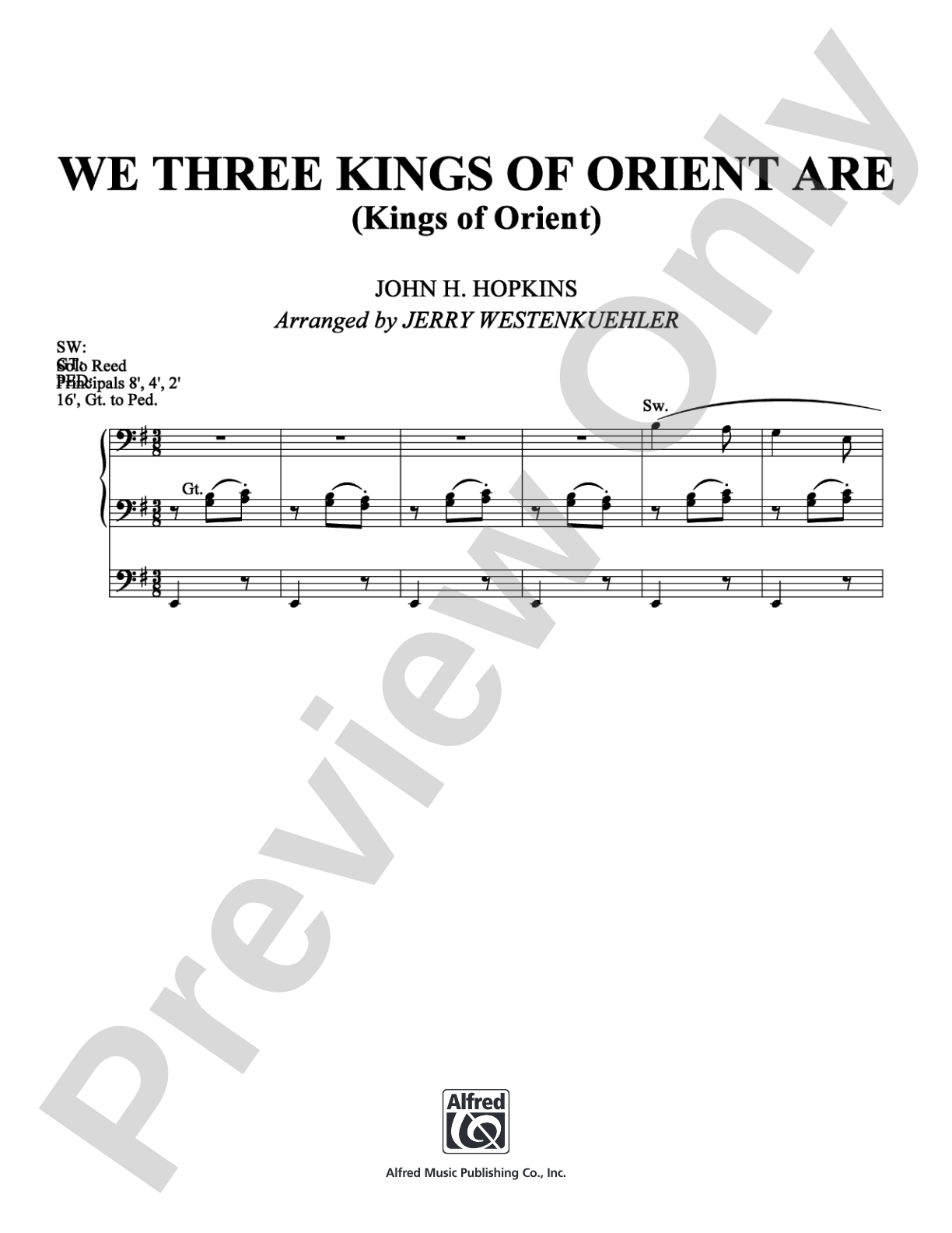 We Three Kings of Orient Are: Organ Digital Sheet Music