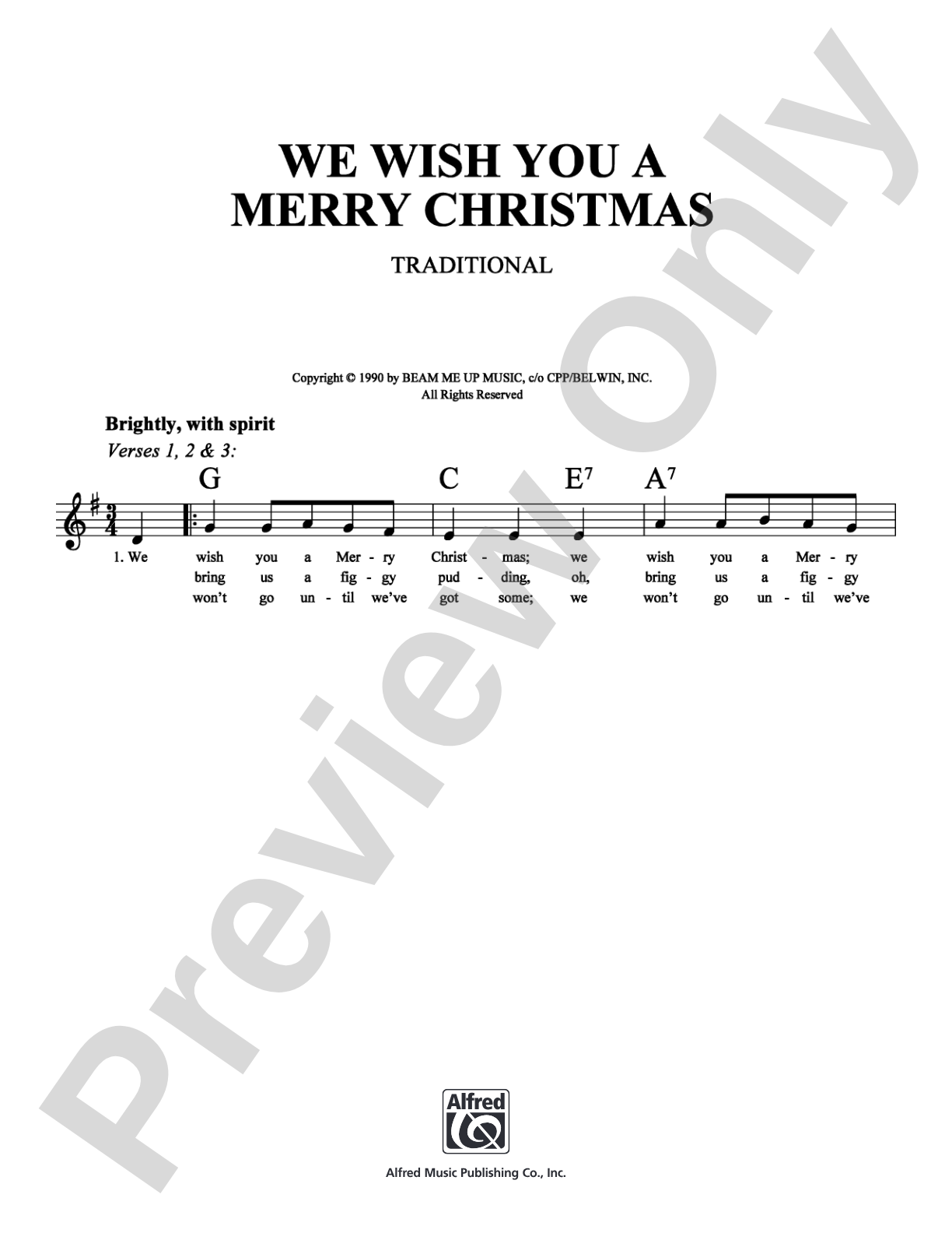We Wish You a Merry Christmas: Lead Sheet Digital Sheet Music