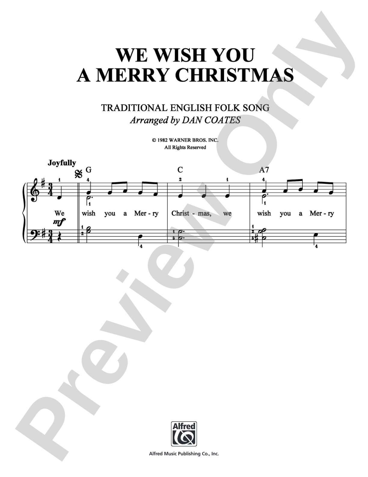 We Wish You a Merry Christmas: Easy Piano Digital Sheet Music