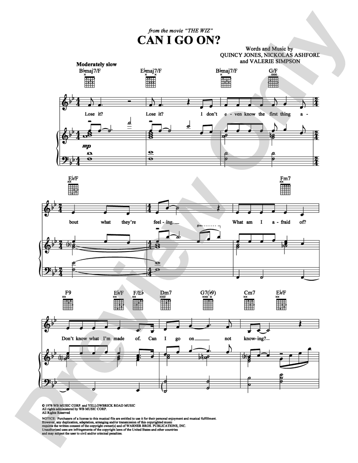 Can I Go On?: Piano/Vocal/Chords Digital Sheet Music