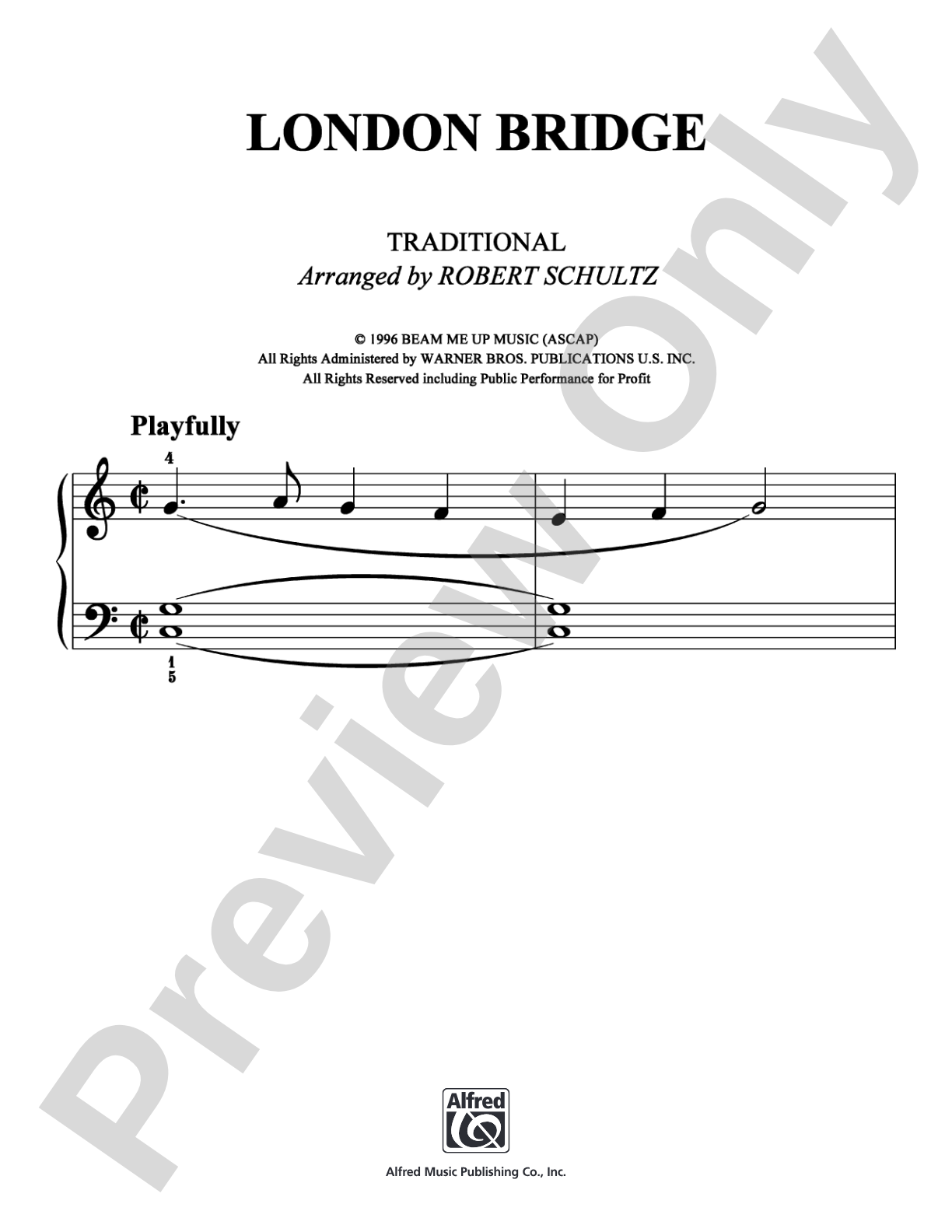 London Bridge: Easy Piano Digital Sheet Music