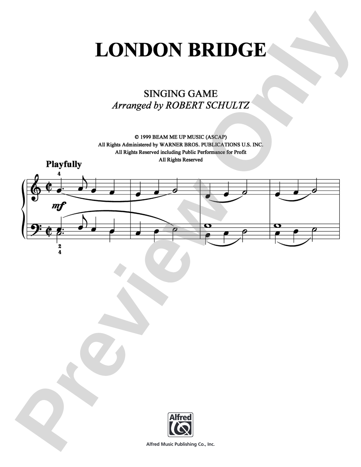 London Bridge: Easy Piano Digital Sheet Music