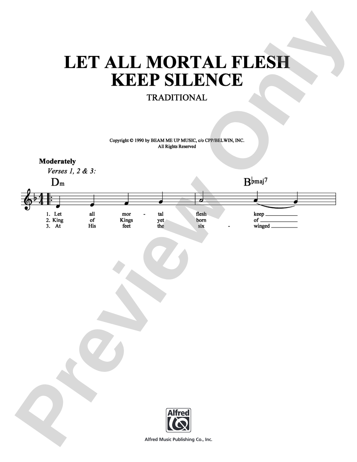 Let All Mortal Flesh Keep Silence: Lead Sheet Digital Sheet Music
