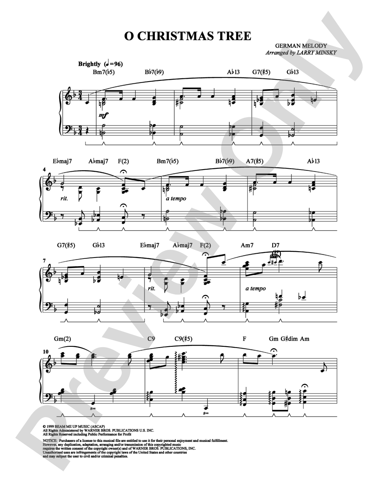 O Christmas Tree: Piano Digital Sheet Music