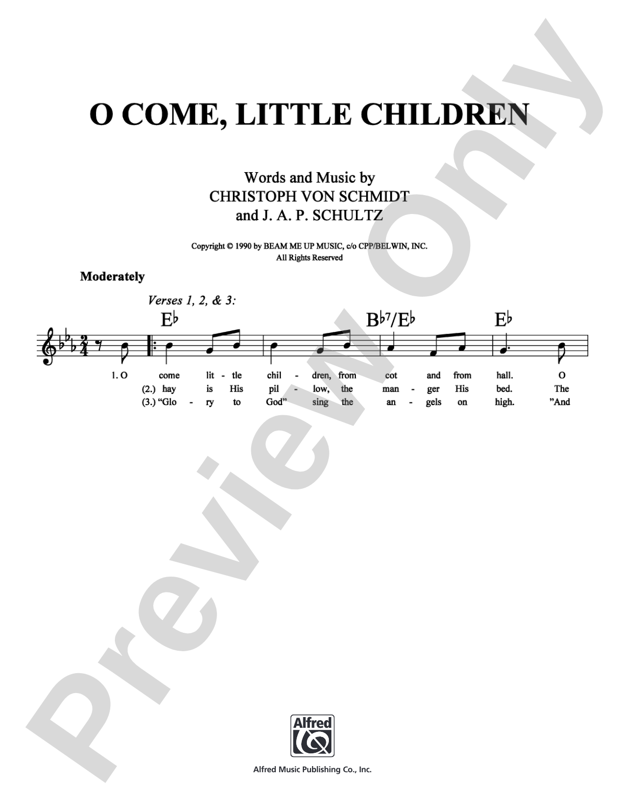 O Come, Little Children: Lead Sheet Digital Sheet Music