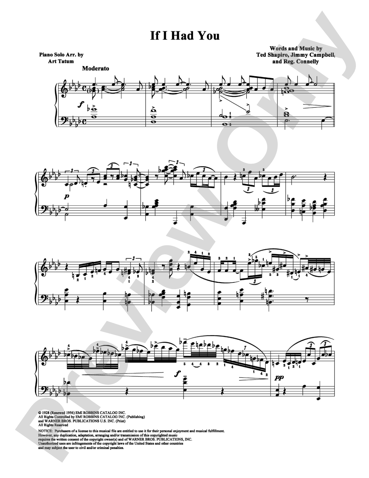 If I Had You: Piano Digital Sheet Music