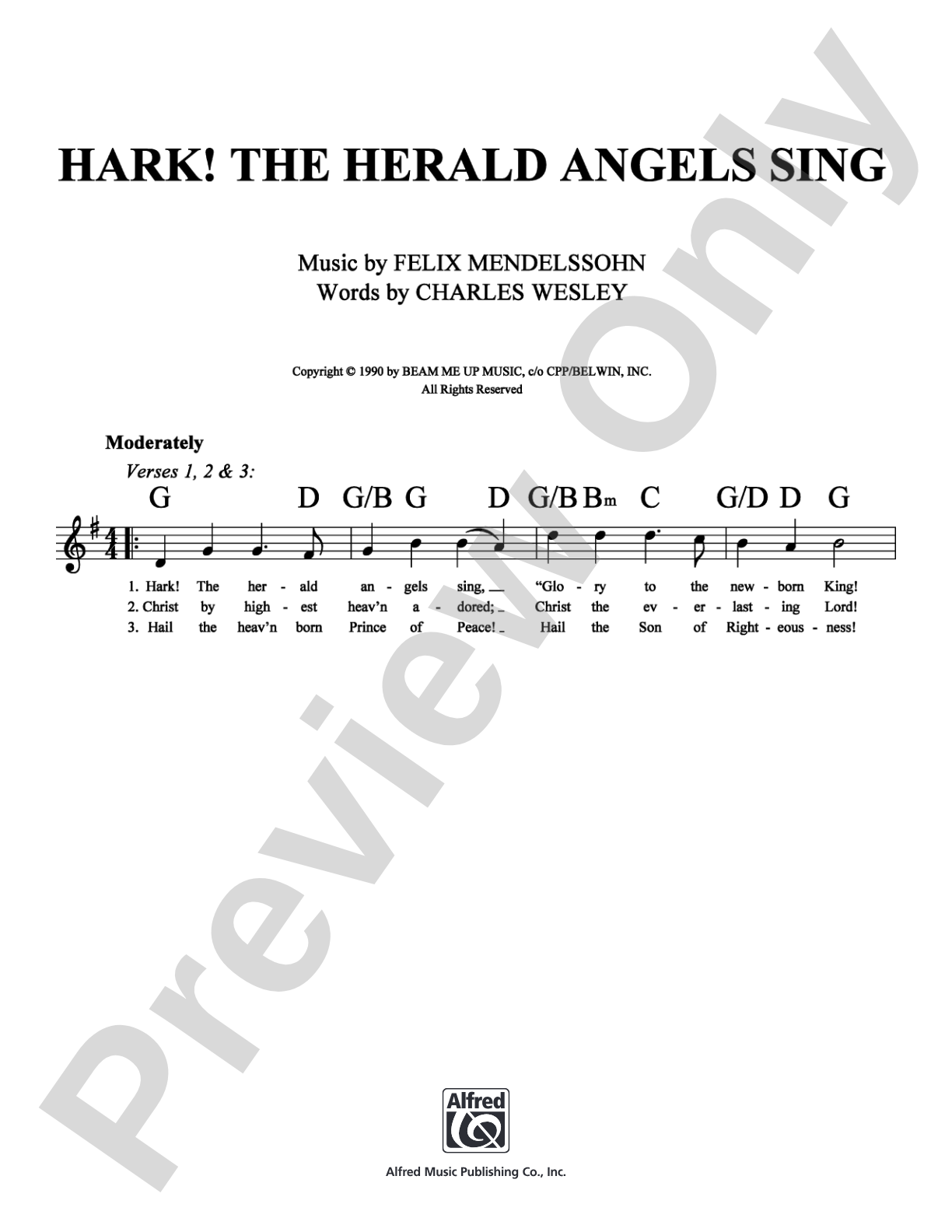 Hark! The Herald Angels Sing: Lead Sheet Digital Sheet Music