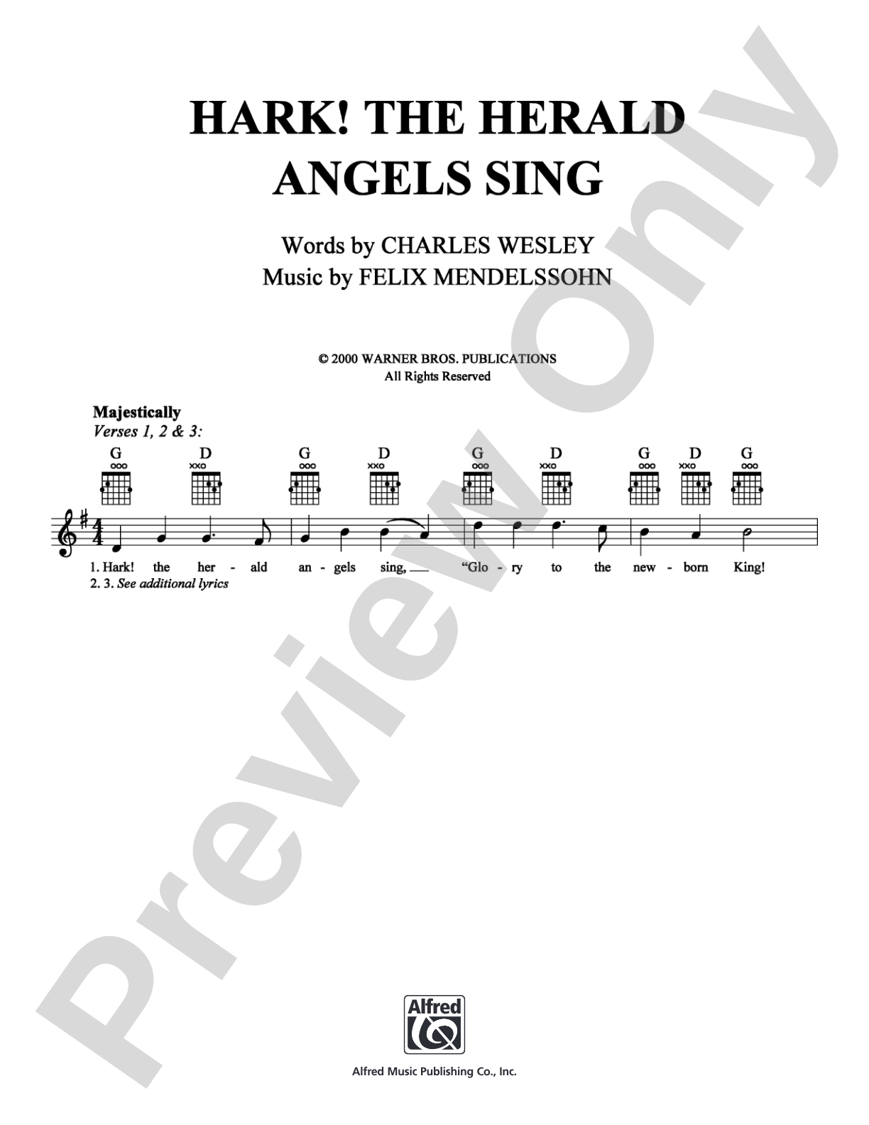 Hark! The Herald Angels Sing: Lead Sheet Digital Sheet Music