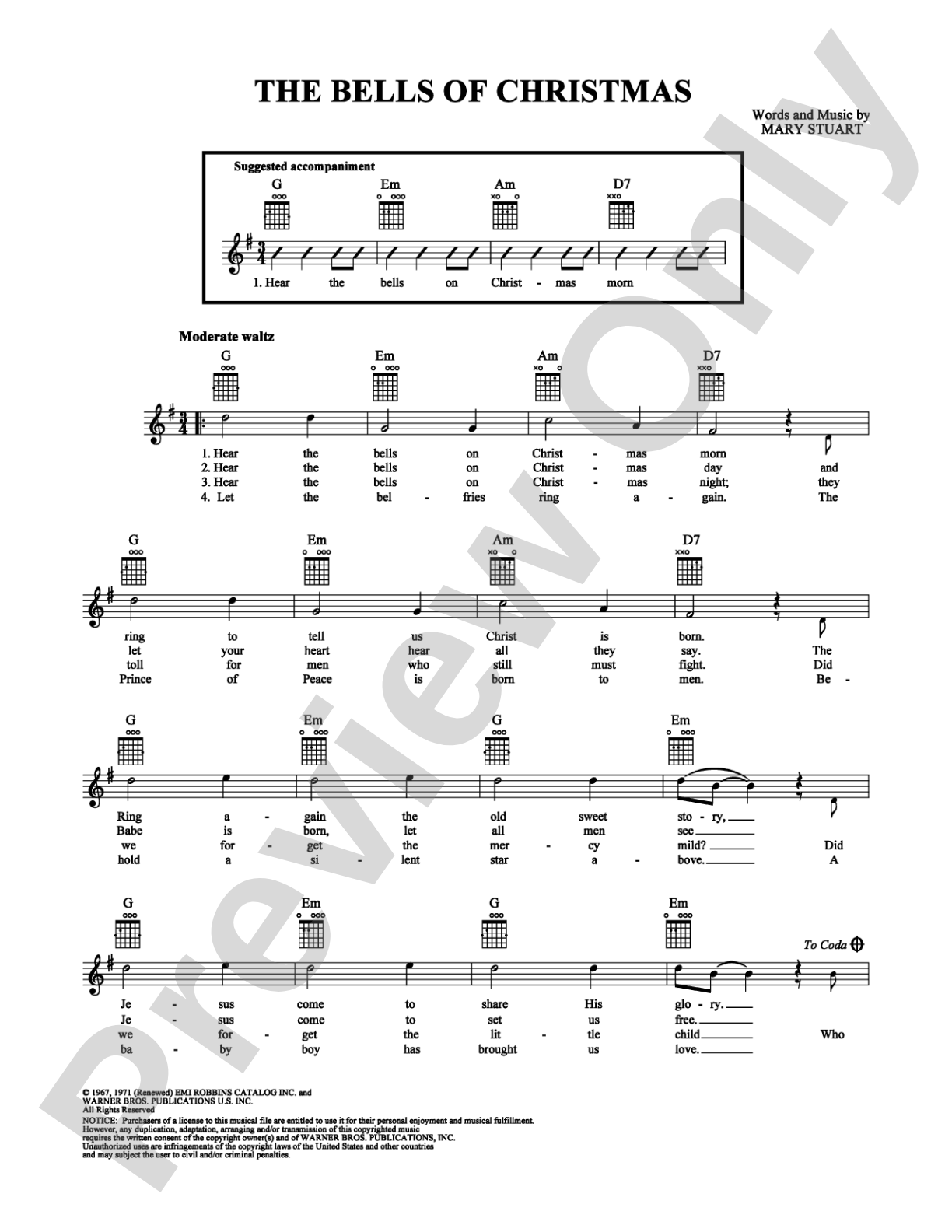 The Bells of Christmas: Lead Sheet Digital Sheet Music