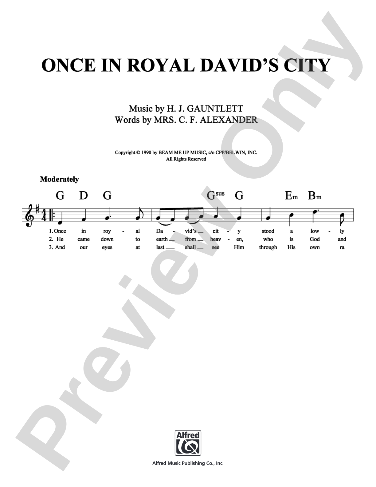 Once in Royal David's City: Lead Sheet Digital Sheet Music