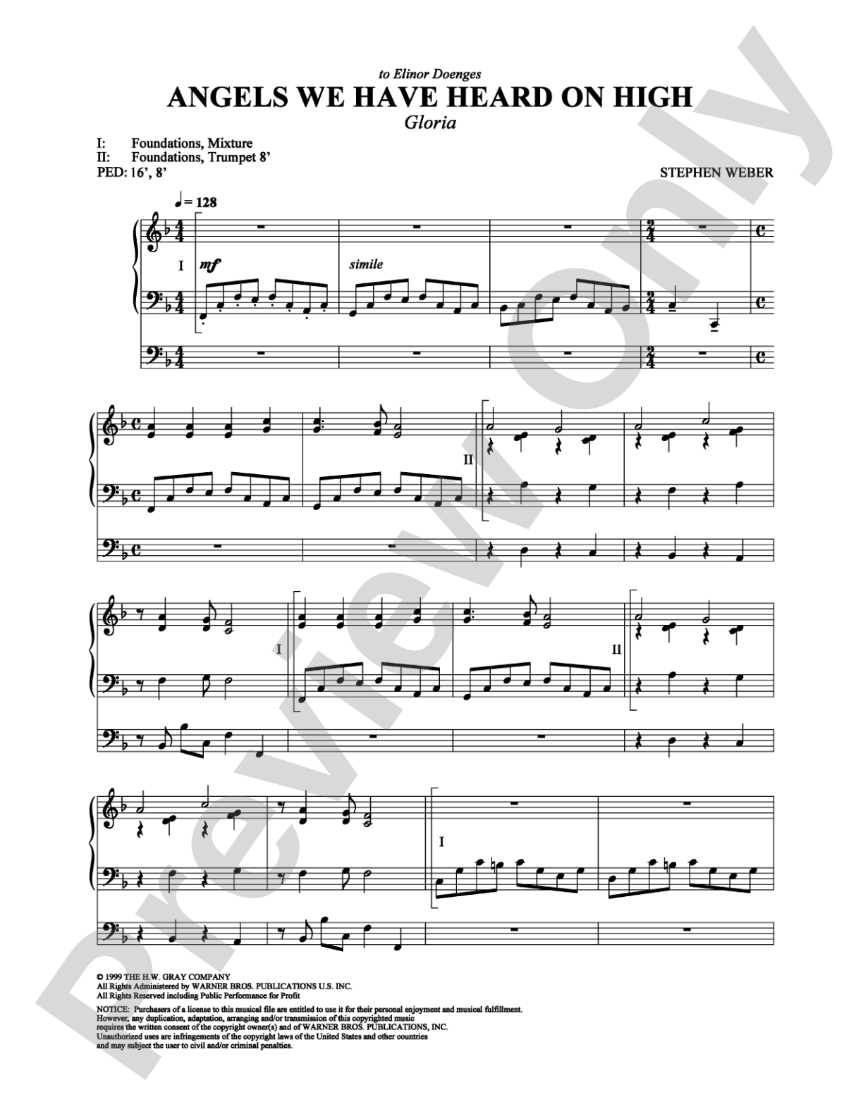 Angels We Have Heard On High (Gloria): Organ Digital Sheet Music