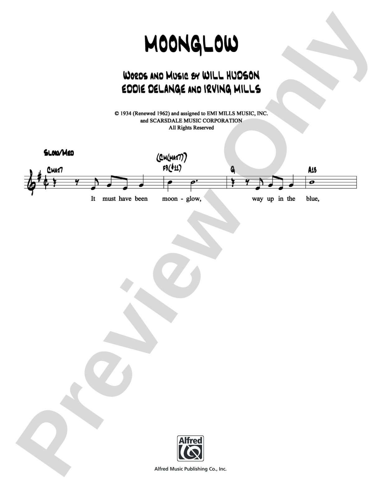 Moonglow: Lead Sheet Digital Sheet Music