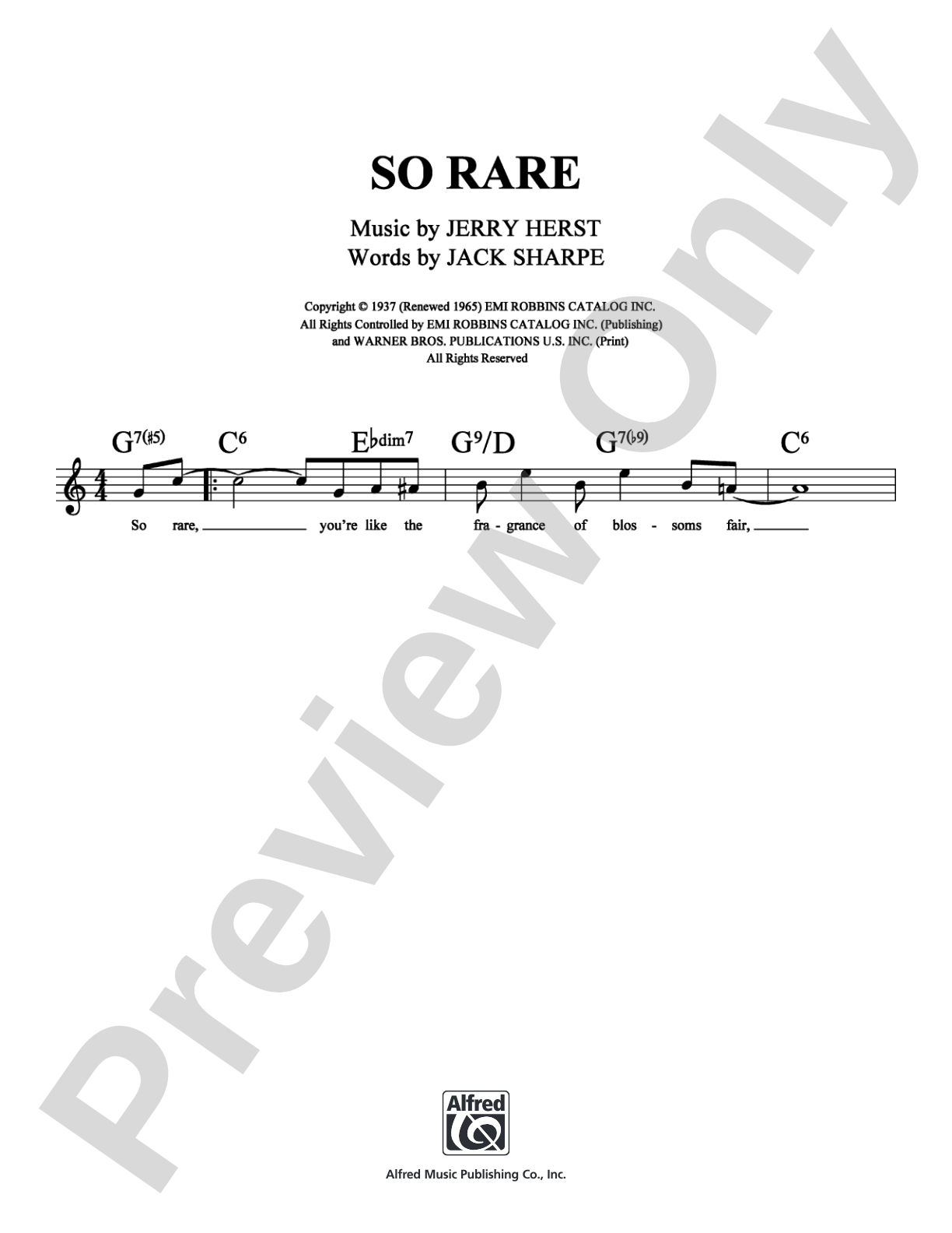 So Rare: Lead Sheet Digital Sheet Music