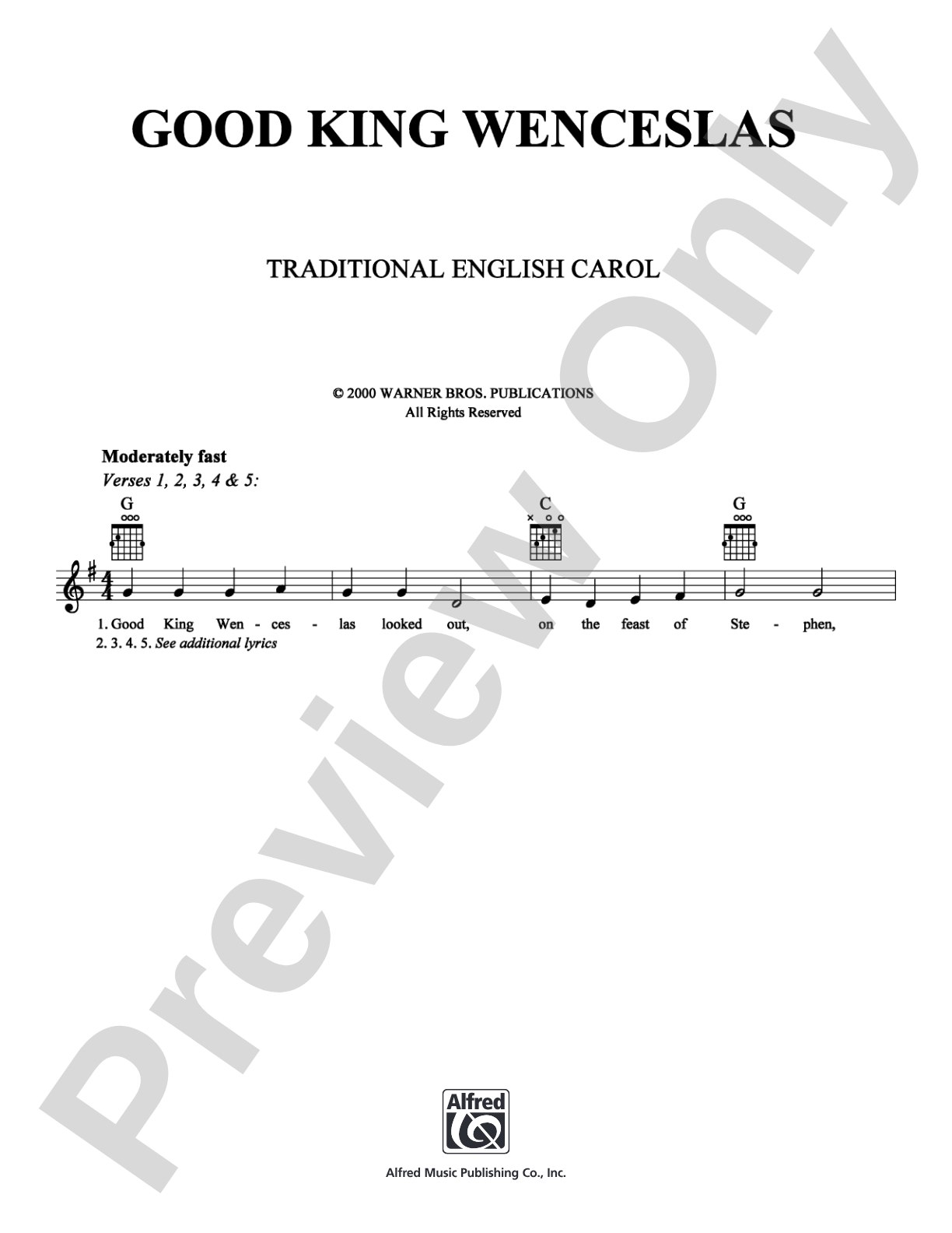 Good King Wenceslas: Lead Sheet Digital Sheet Music