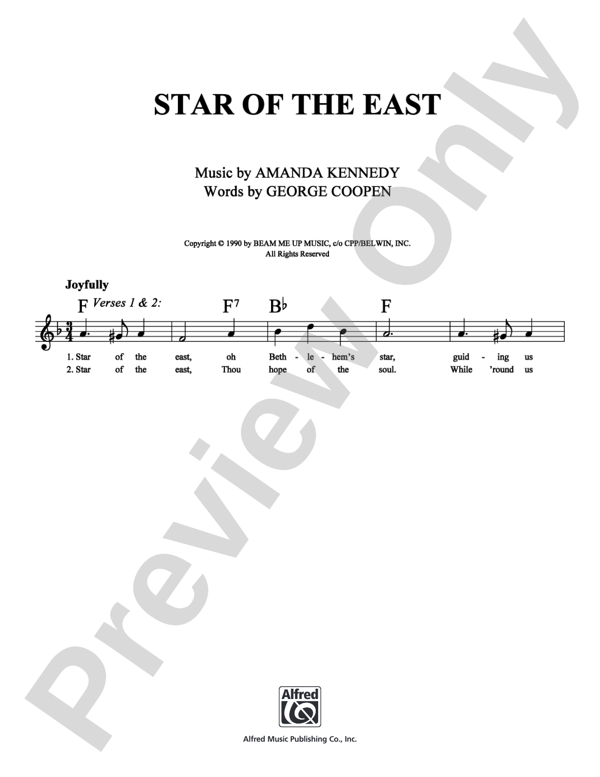 Star of the East: Lead Sheet Digital Sheet Music