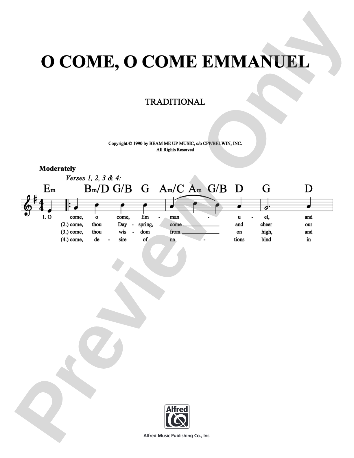 O Come, O Come Emmanuel: Lead Sheet Digital Sheet Music