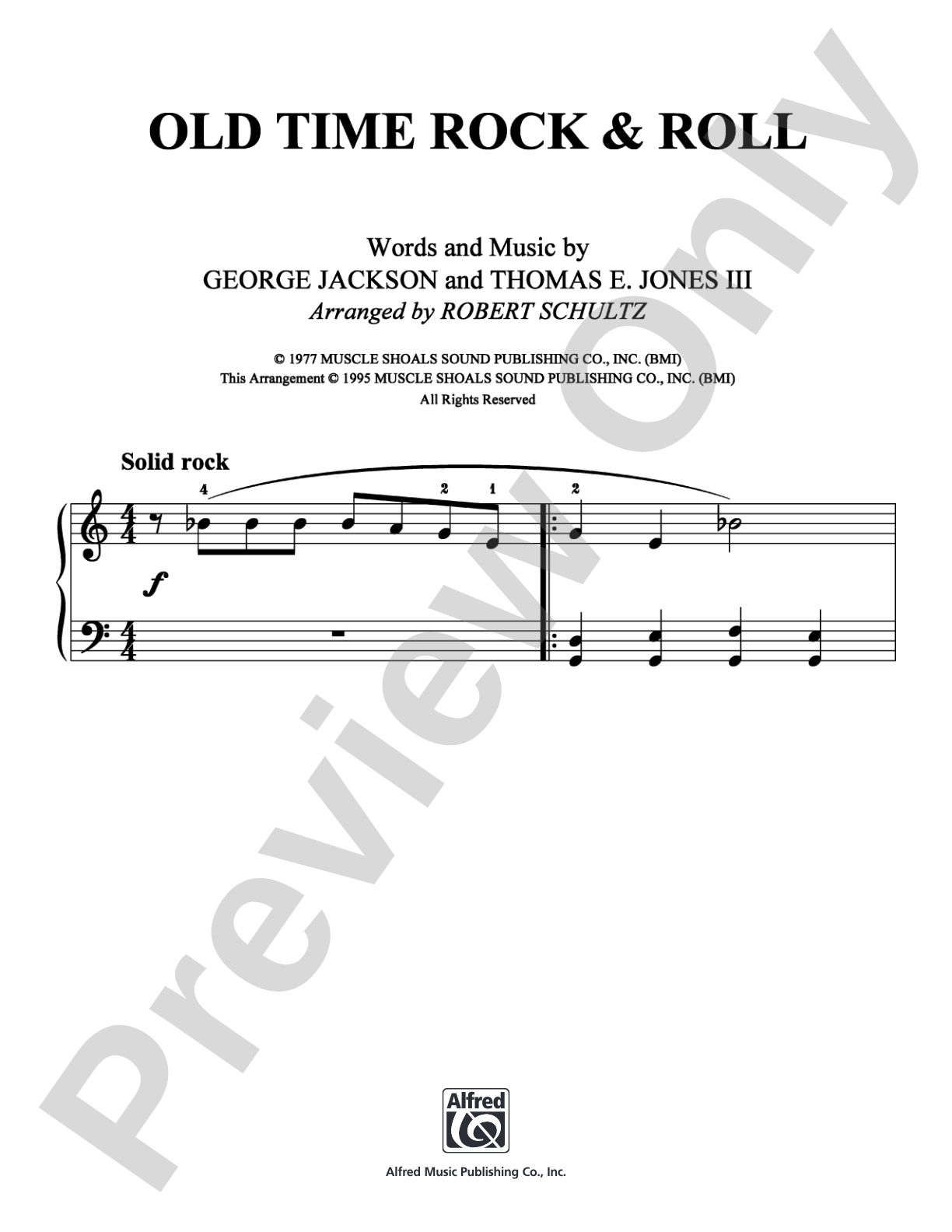 Old Time Rock & Roll: Easy Piano Digital Sheet Music