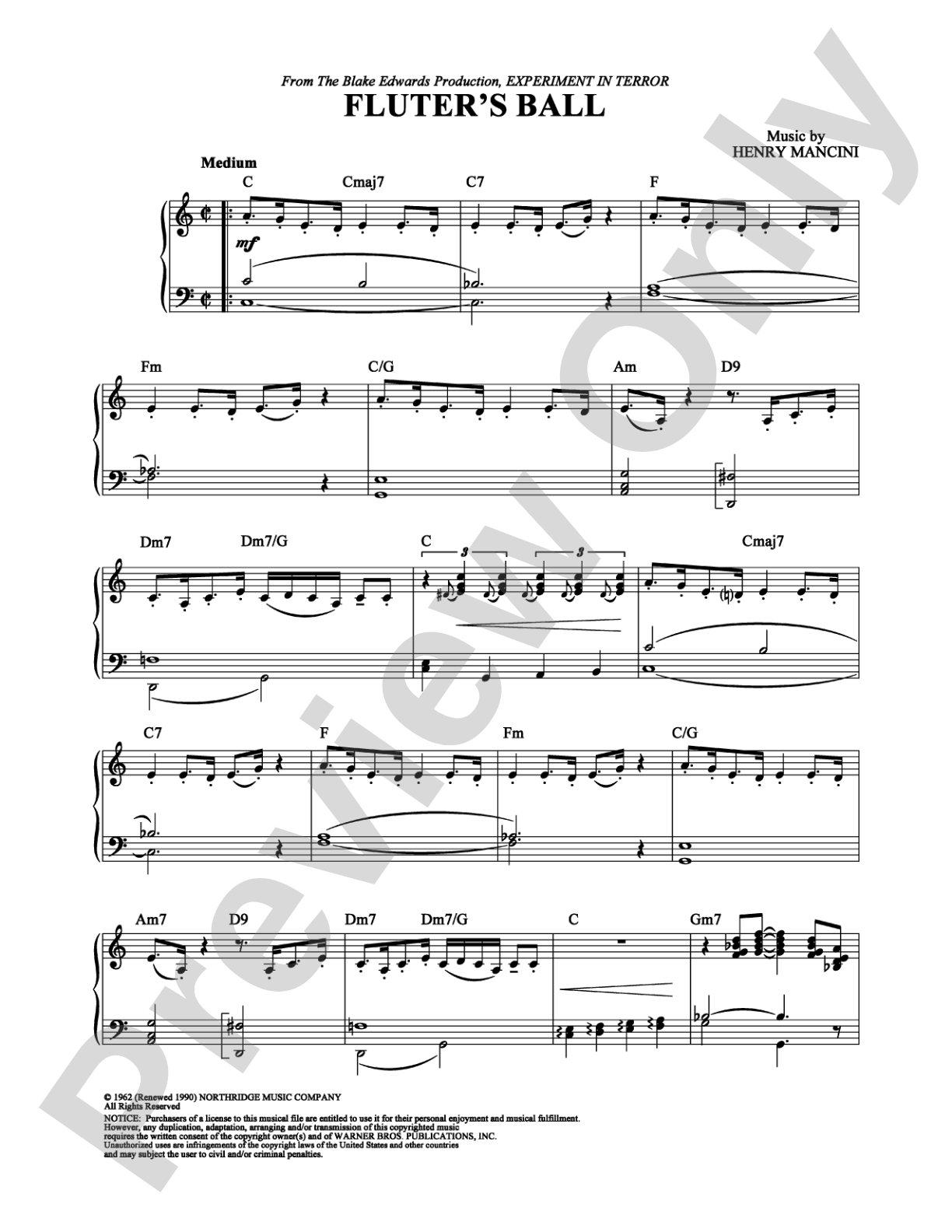 Fluter's Ball: Piano Digital Sheet Music
