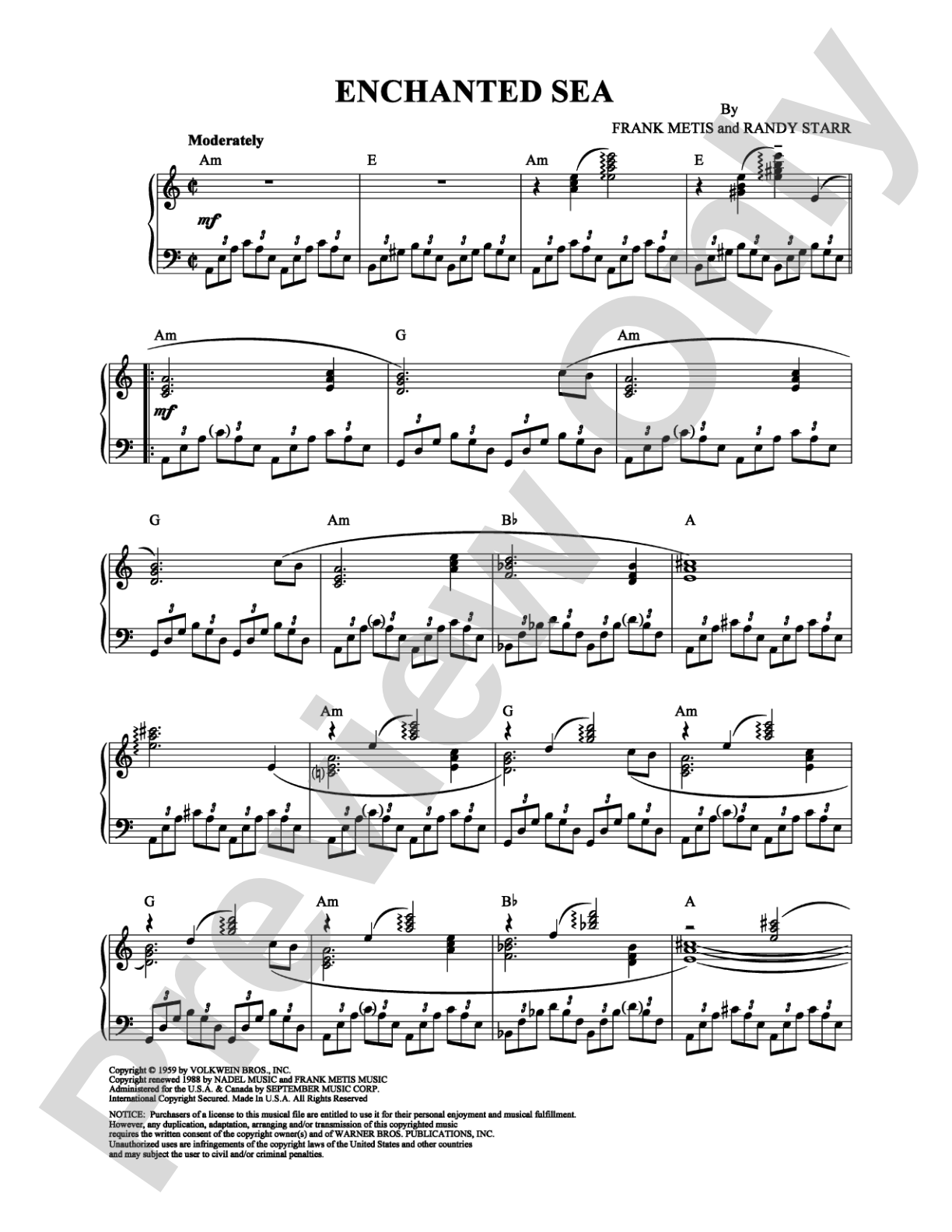 Enchanted Sea: Piano Digital Sheet Music