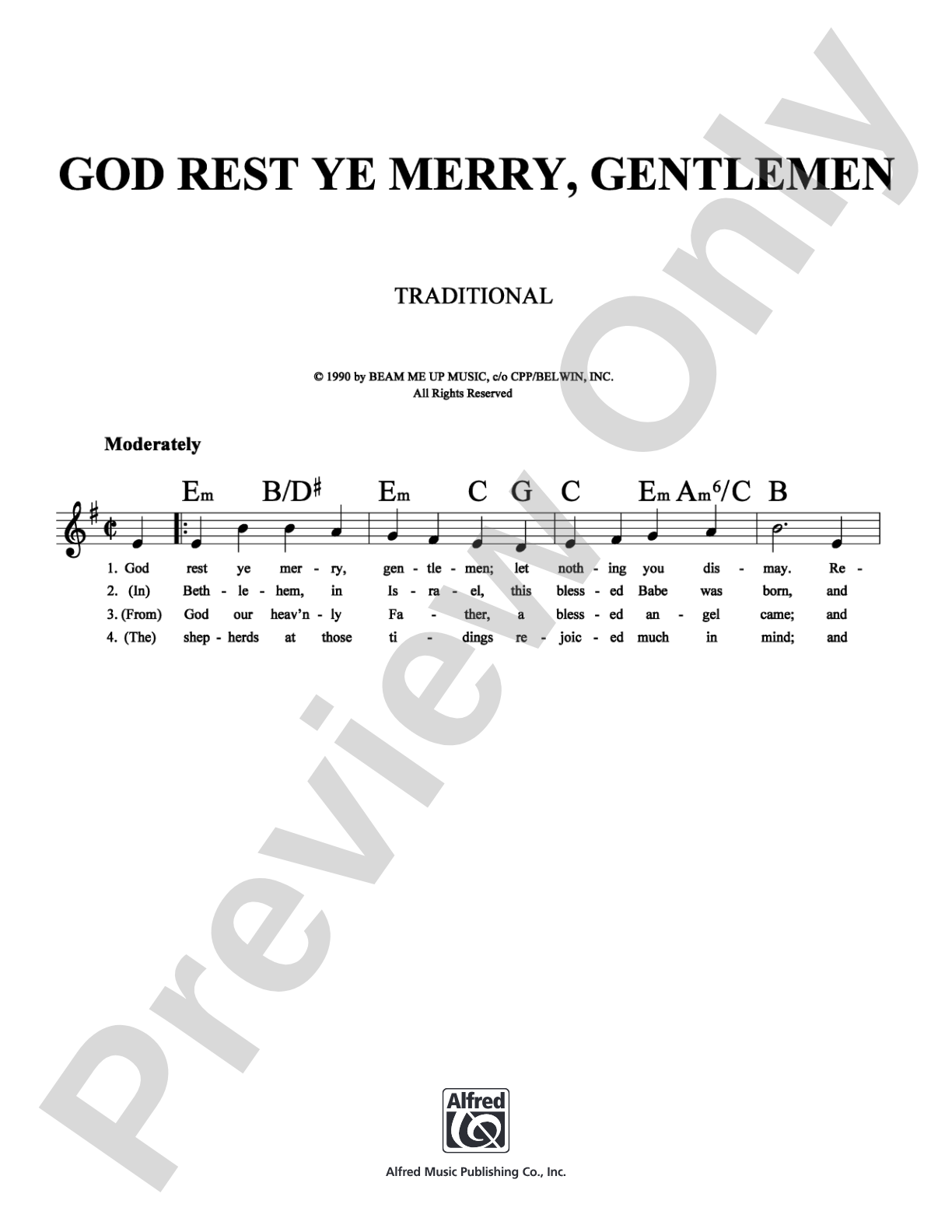 God Rest Ye Merry, Gentlemen: Lead Sheet Digital Sheet Music