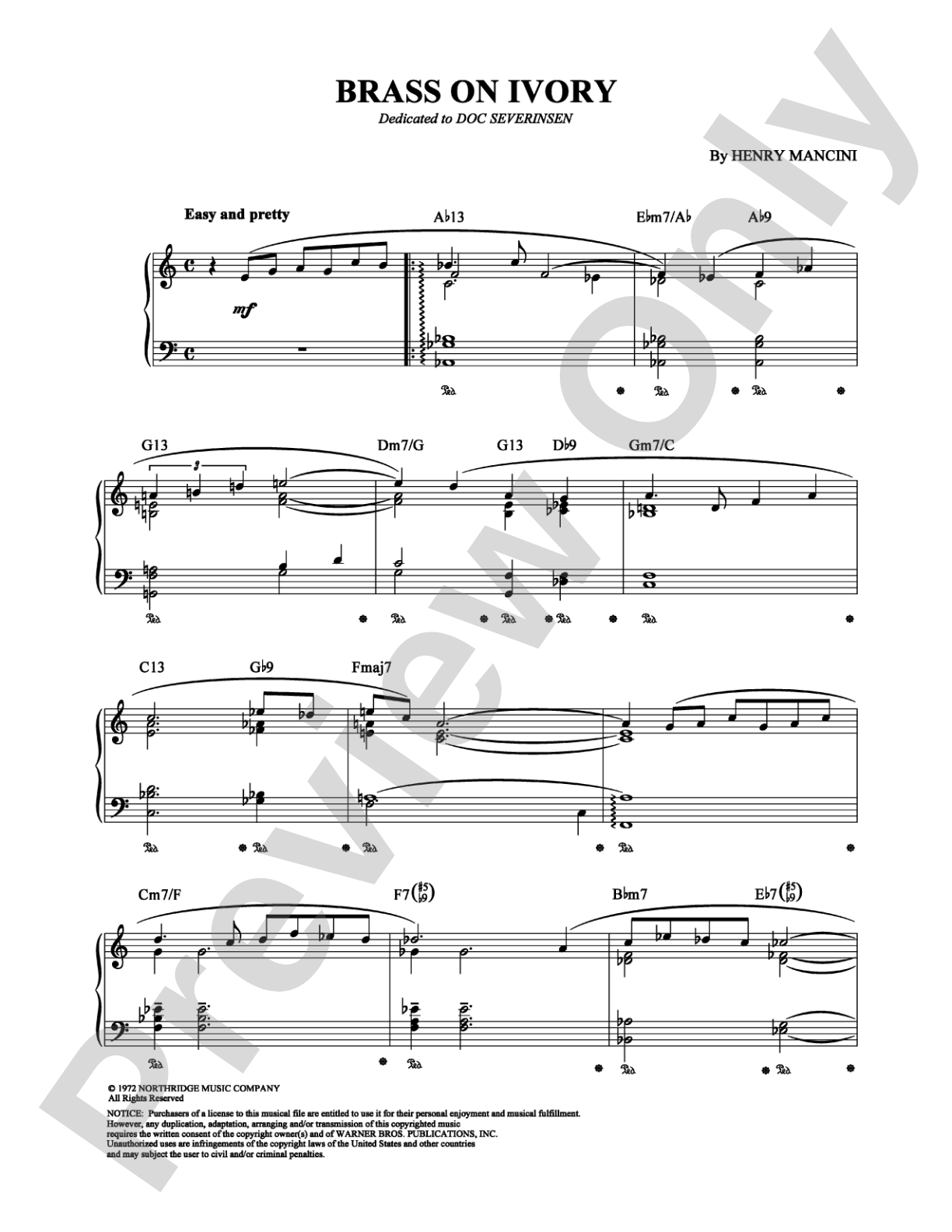 Brass On Ivory: Piano Digital Sheet Music