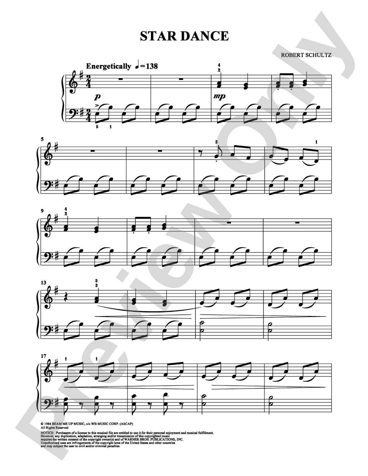 Star Dance: Piano Digital Sheet Music