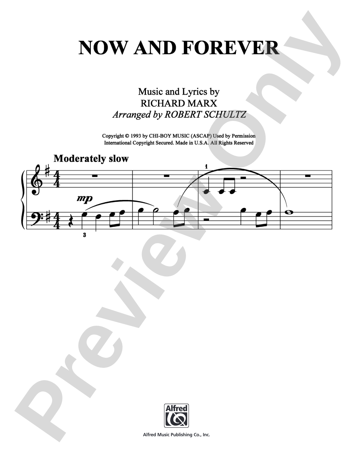 Now And Forever: Easy Piano Digital Sheet Music