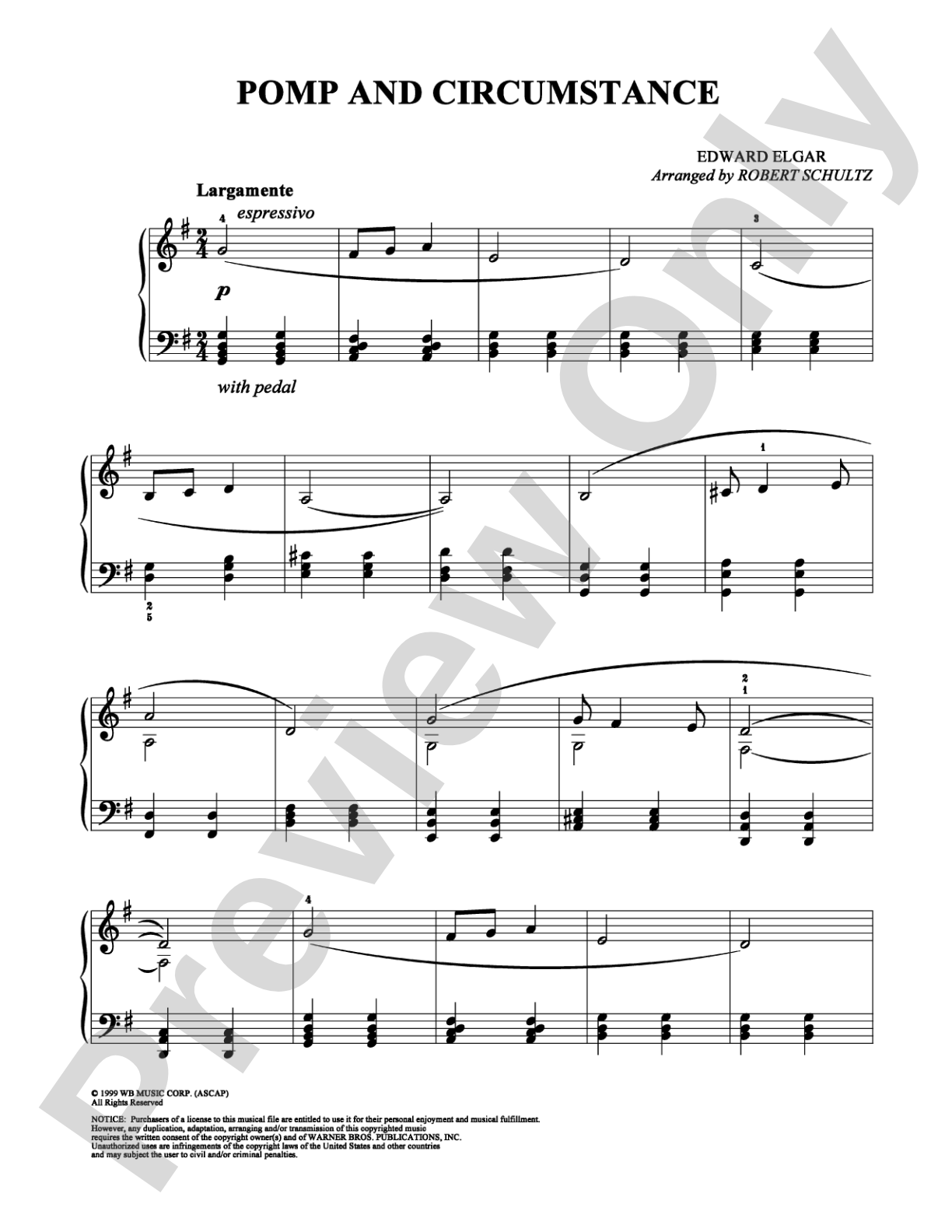 Pomp and Circumstance: Easy Piano Digital Sheet Music