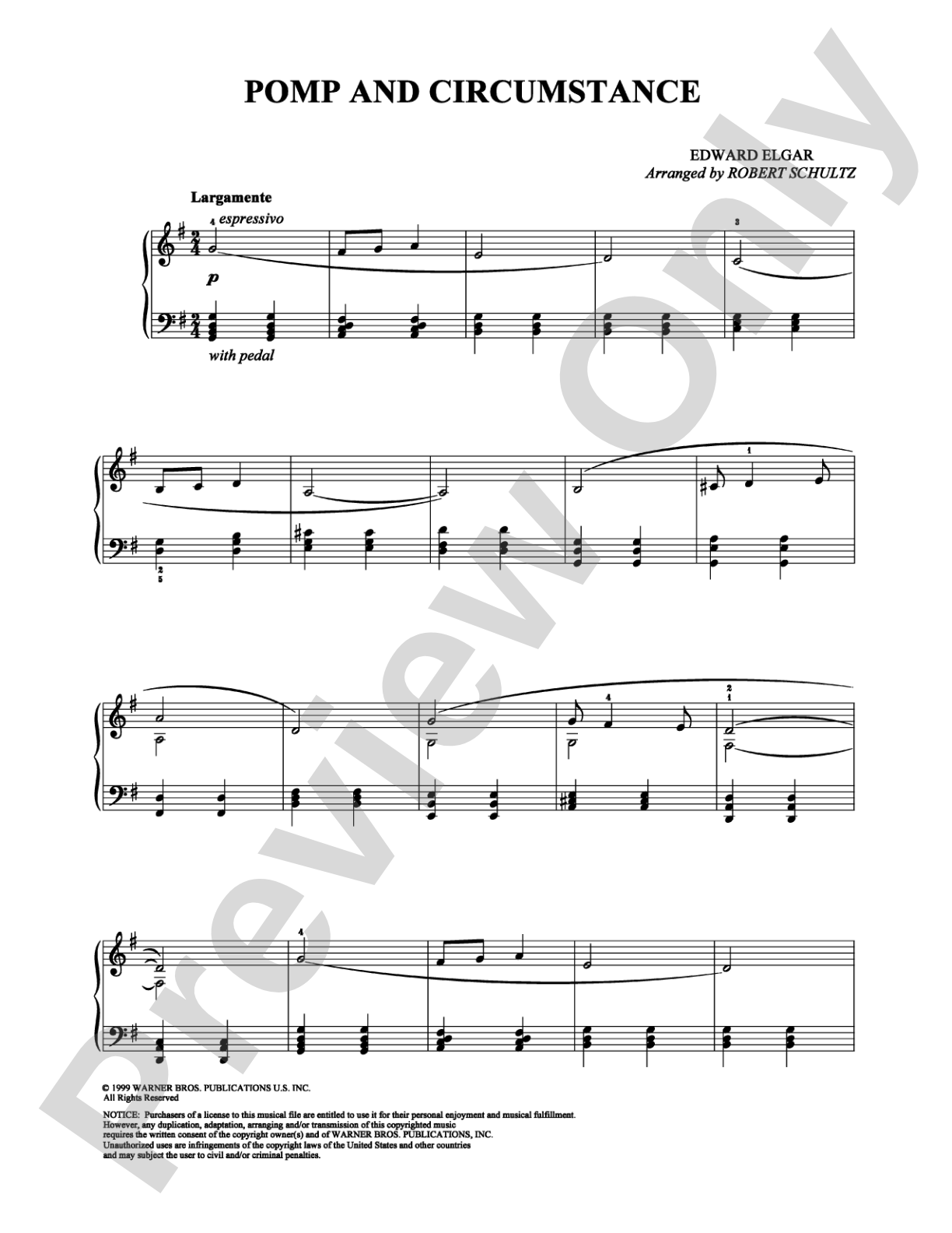 Pomp and Circumstance: Piano Digital Sheet Music