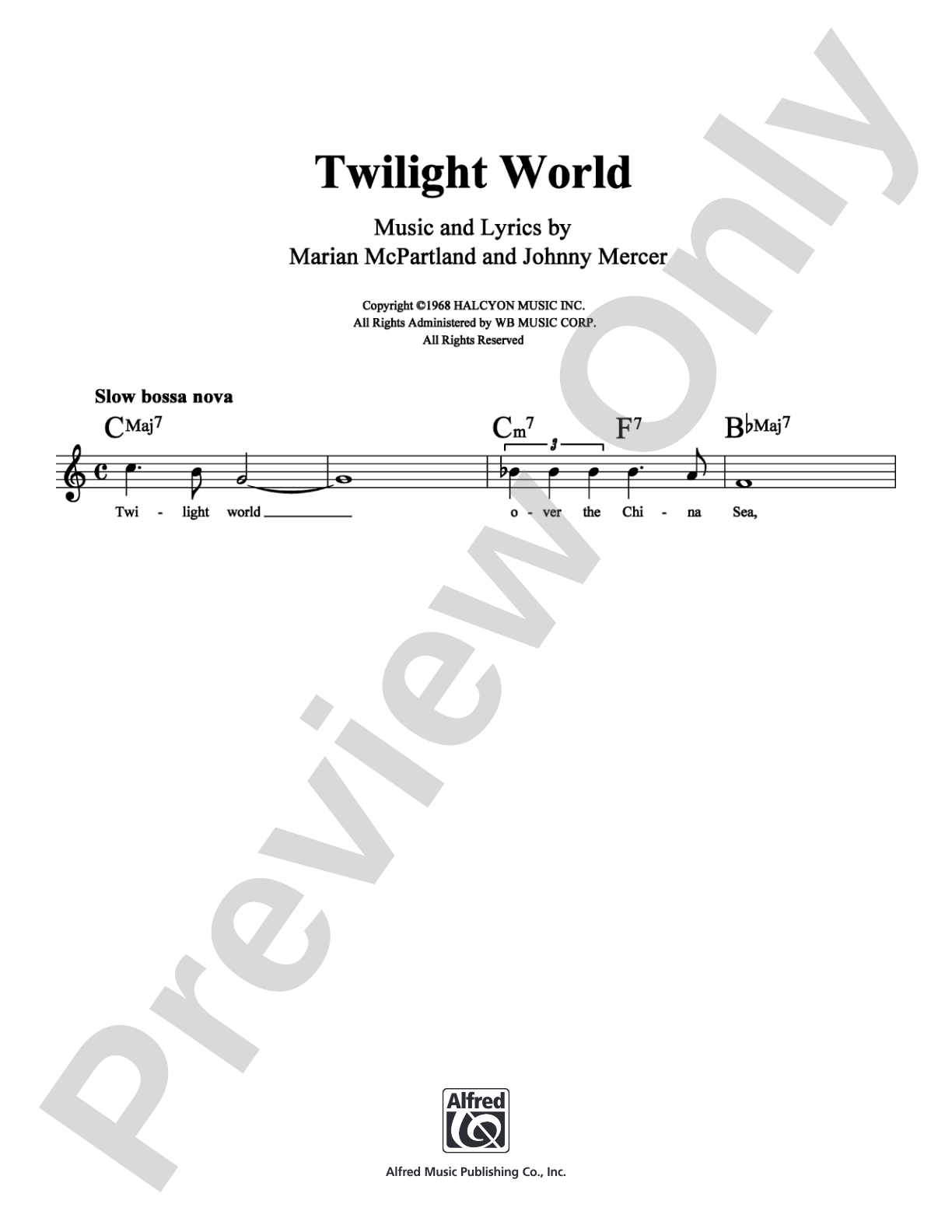 Twilight World: Lead Sheet Digital Sheet Music