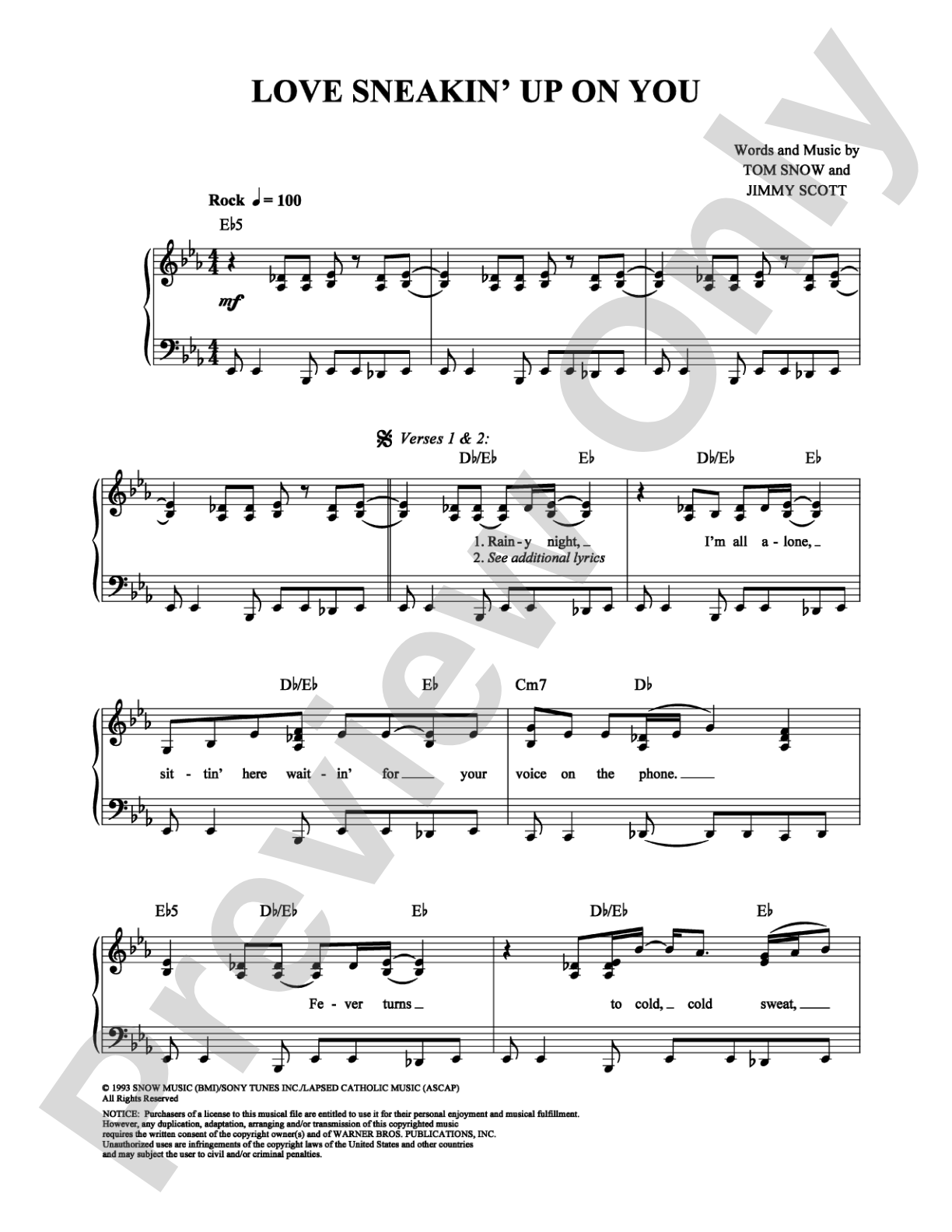 Love Sneakin' Up On You: Piano/Vocal/Chords Digital Sheet Music