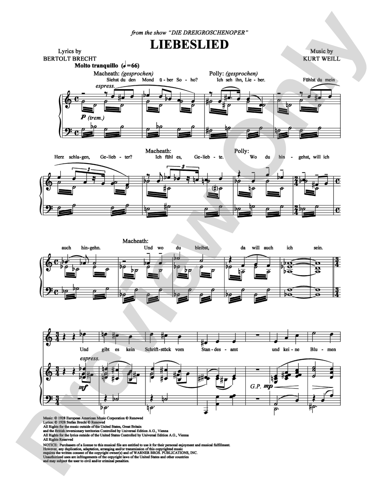 Liebeslied: Piano/Vocal/Chords Digital Sheet Music